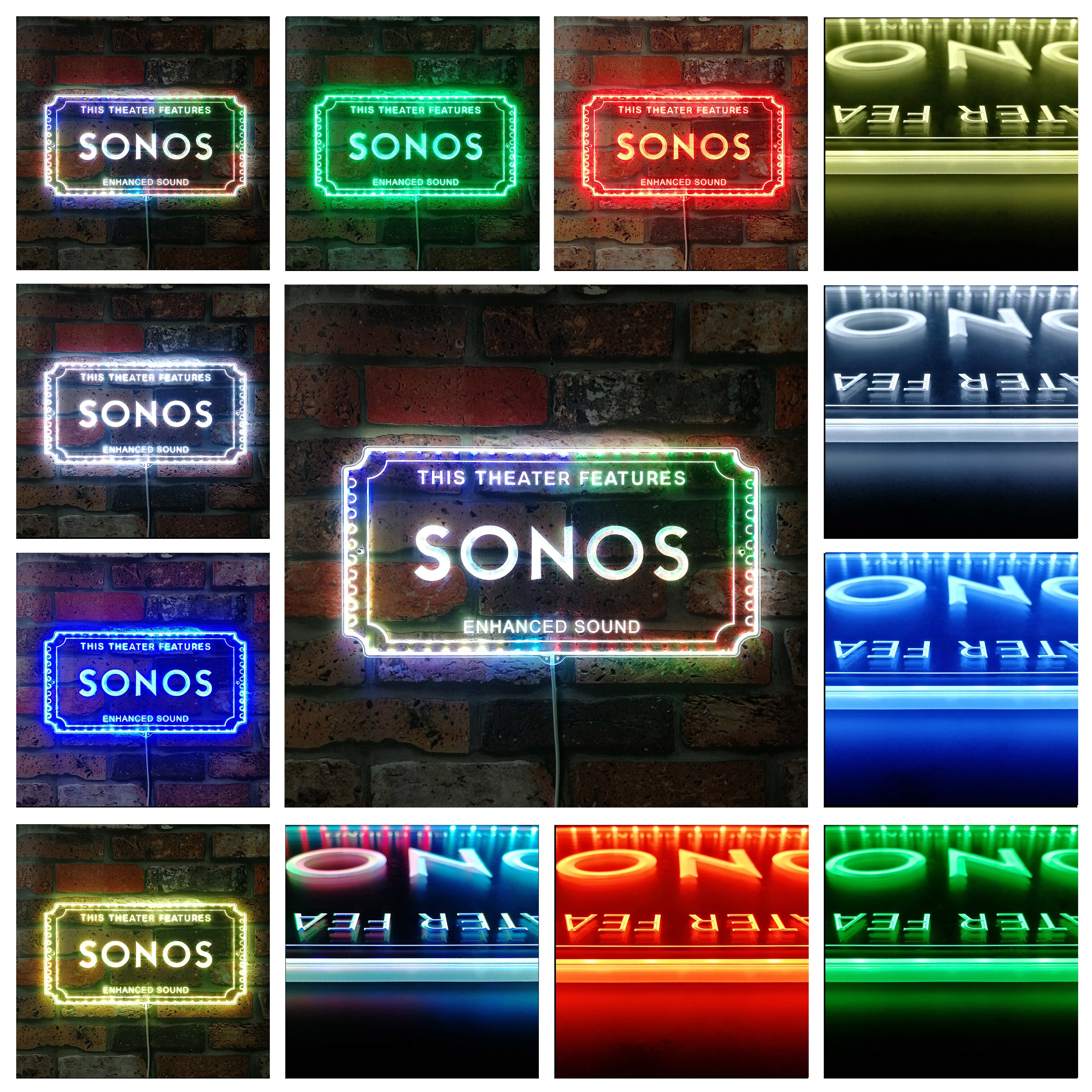 Sonos Home Movie Dynamic RGB Edge Lit LED Sign