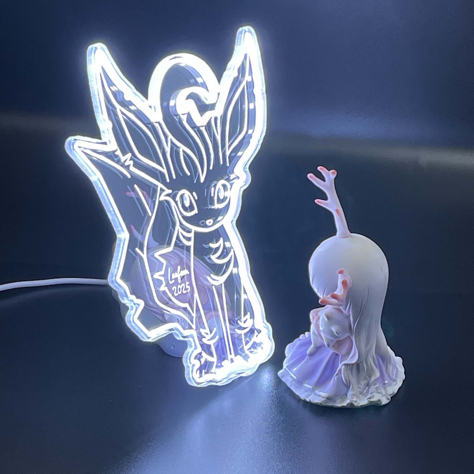 Leafeon Eevee Dynamic RGB Edge Lit LED Sign | PROLEDSIGN