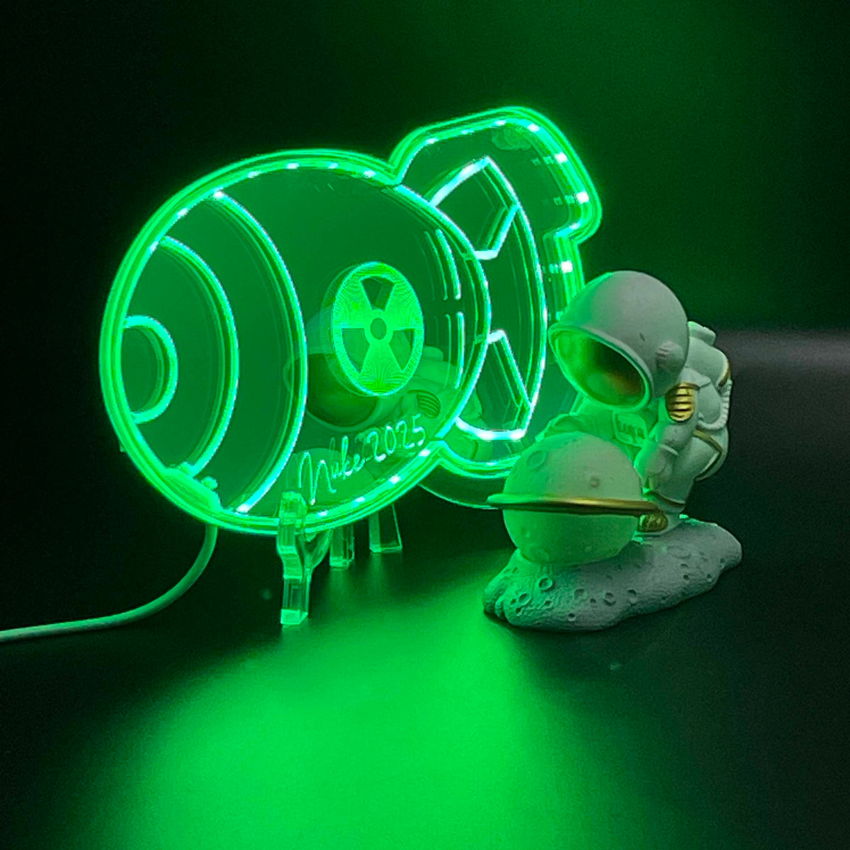 Fallout Nuke Bomb Dynamic RGB Edge Lit LED Sign | PROLEDSIGN