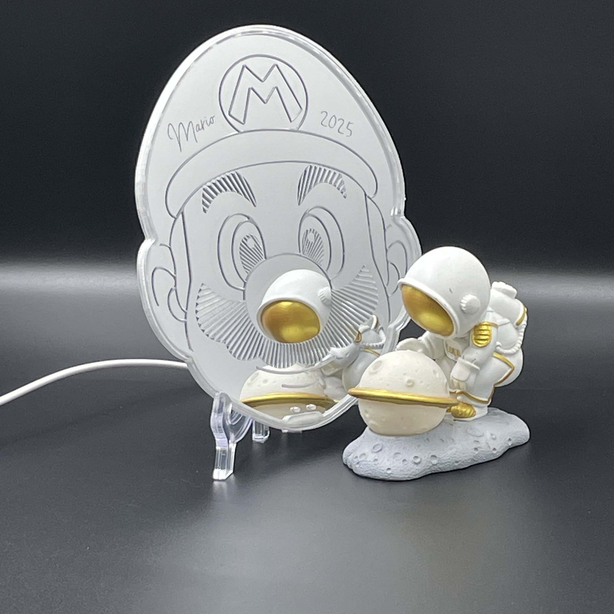 Super Mario  Neon LED Sign with Dynamic RGB Colors Mirror Backing