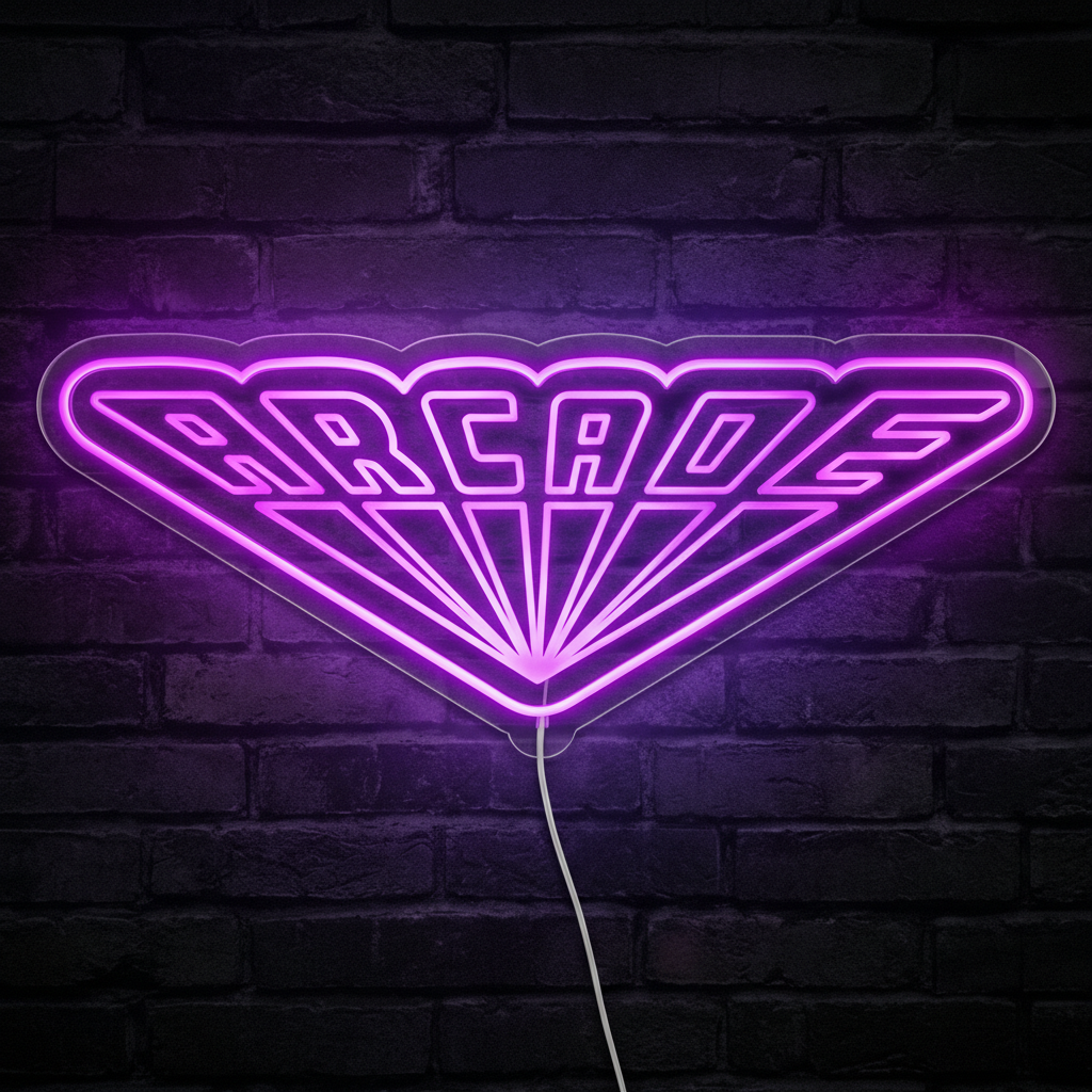 Stranger Things Palace Arcade Neon LED Sign with Dynamic RGB Colors