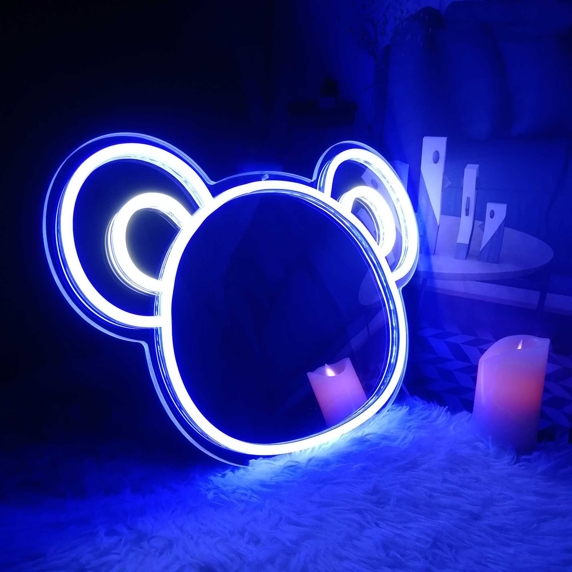 BT21 Koya Cute Bear Light Up Makeup Mirror Sign