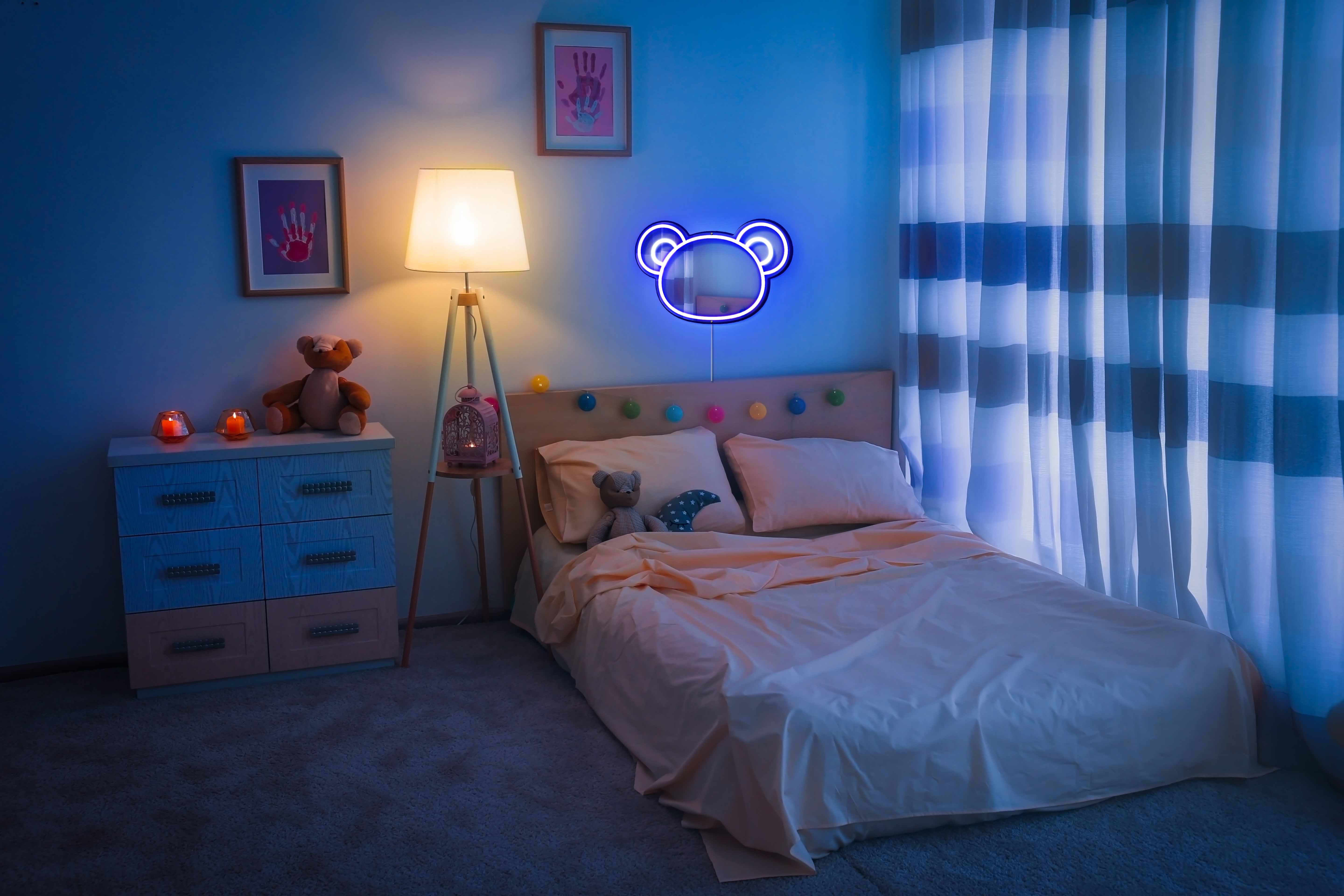 BT21 Koya Cute Bear Light Up Makeup Mirror Sign