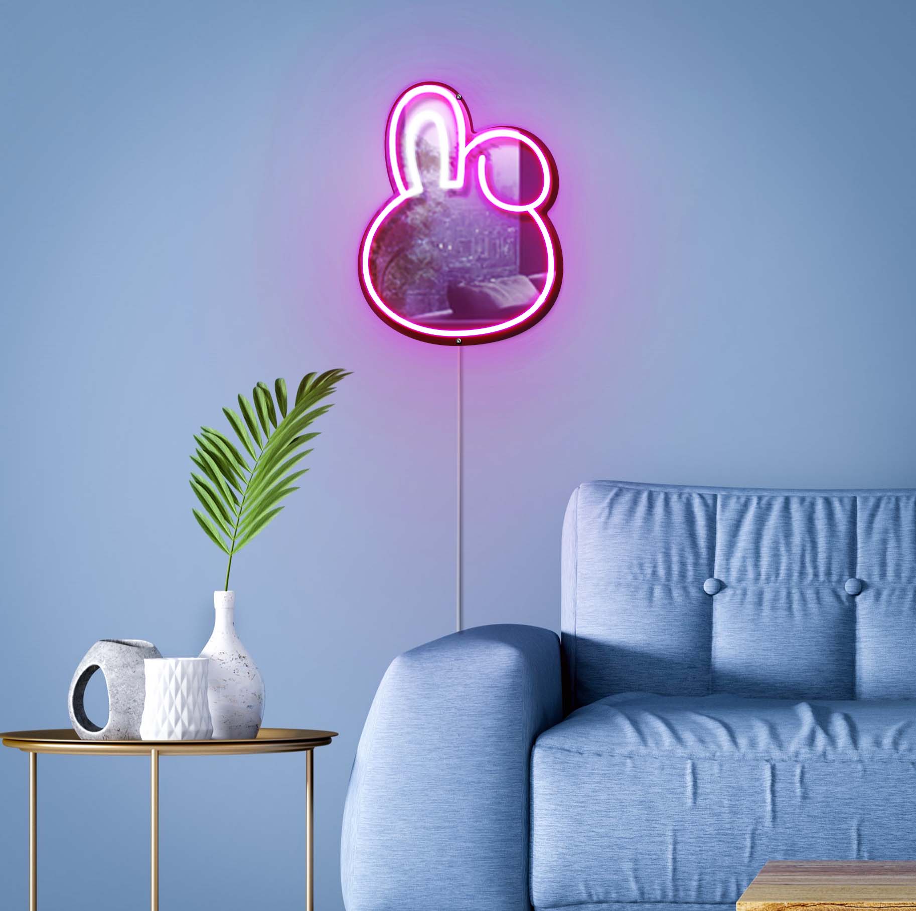 BT21 - Cooky Cute Rabbit Light Up Makeup Mirror Sign