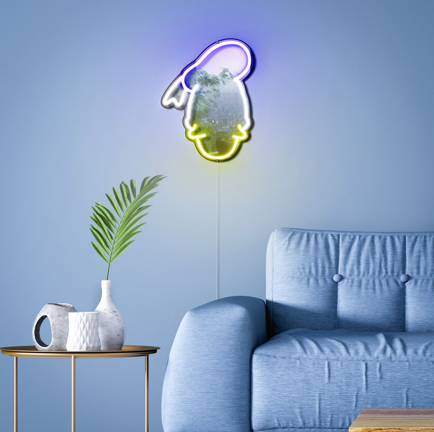 Donald Duck Light Up Makeup Mirror Sign