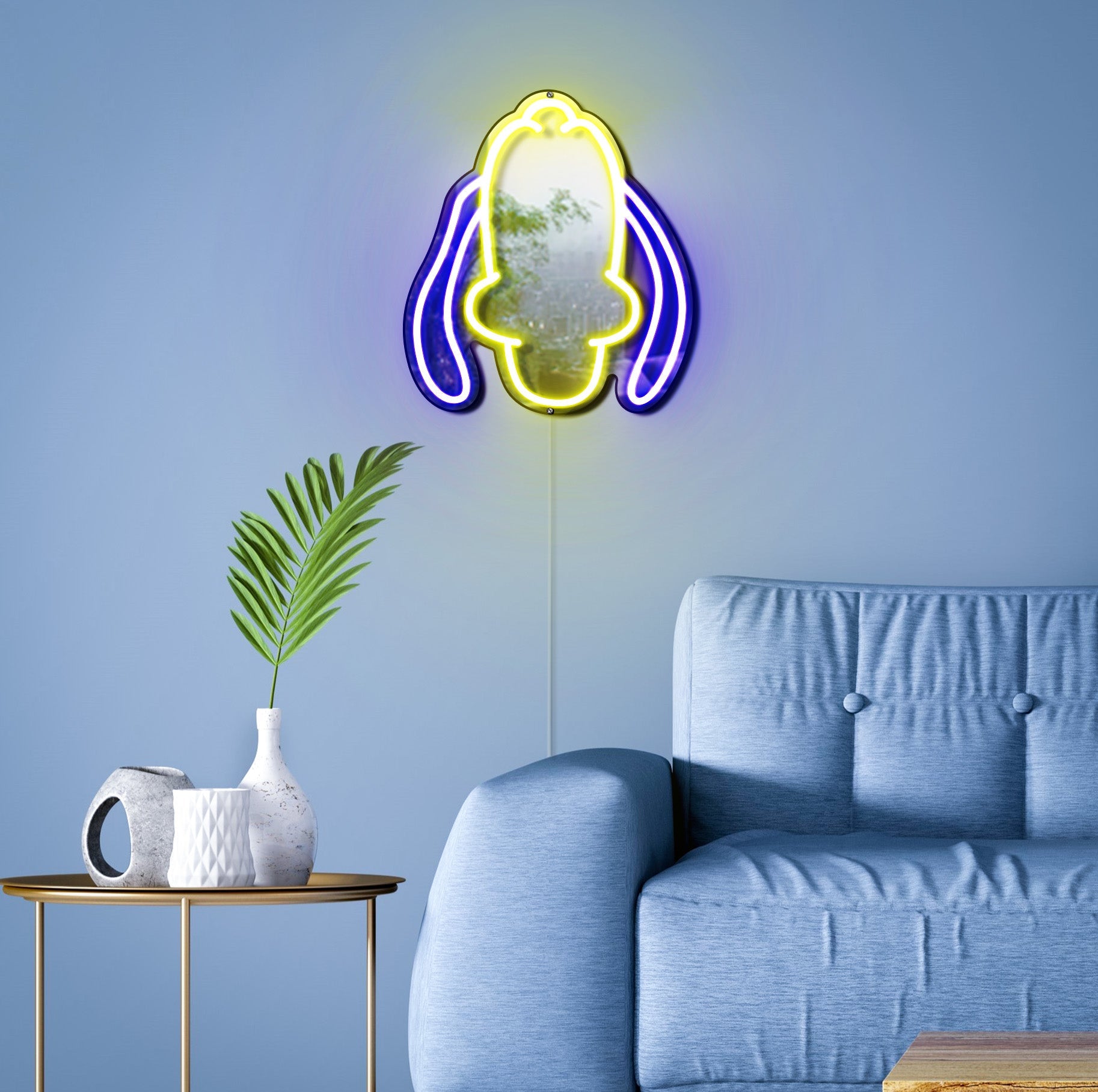 Pluto Light Up Makeup Mirror Sign