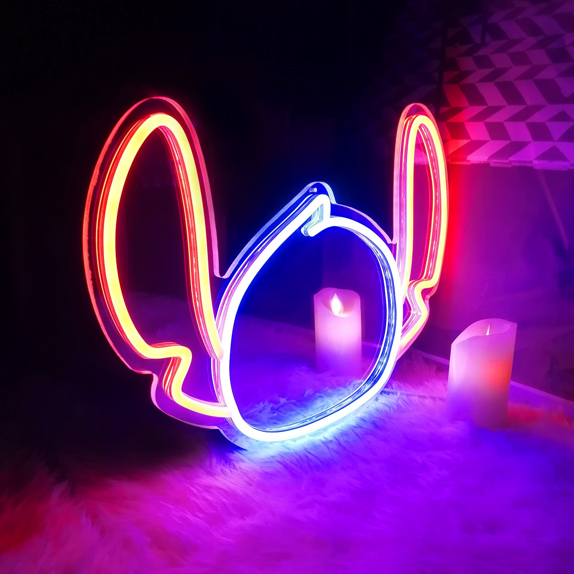 Stitch Light Up Makeup Mirror Sign