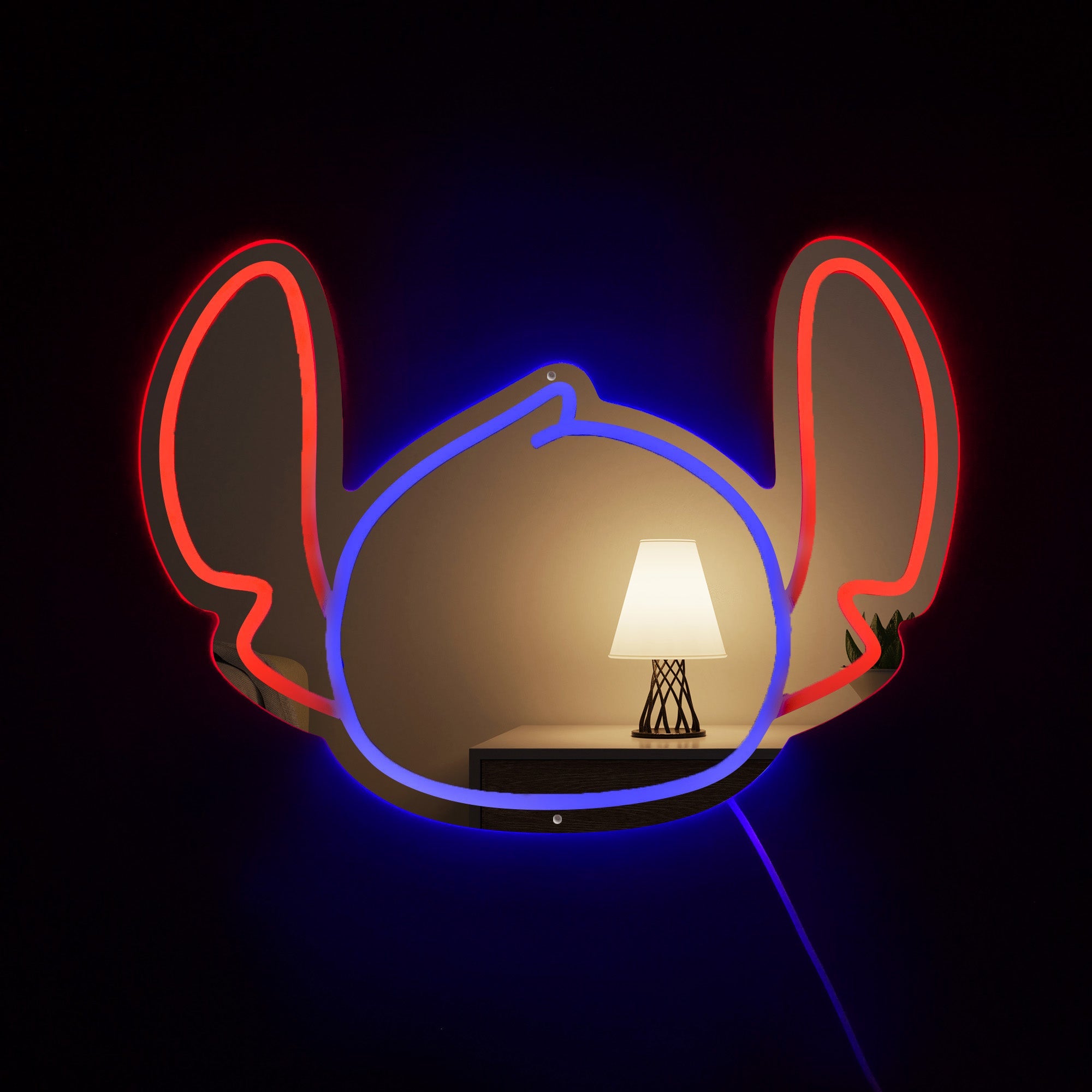 Stitch Light Up Makeup Mirror Sign