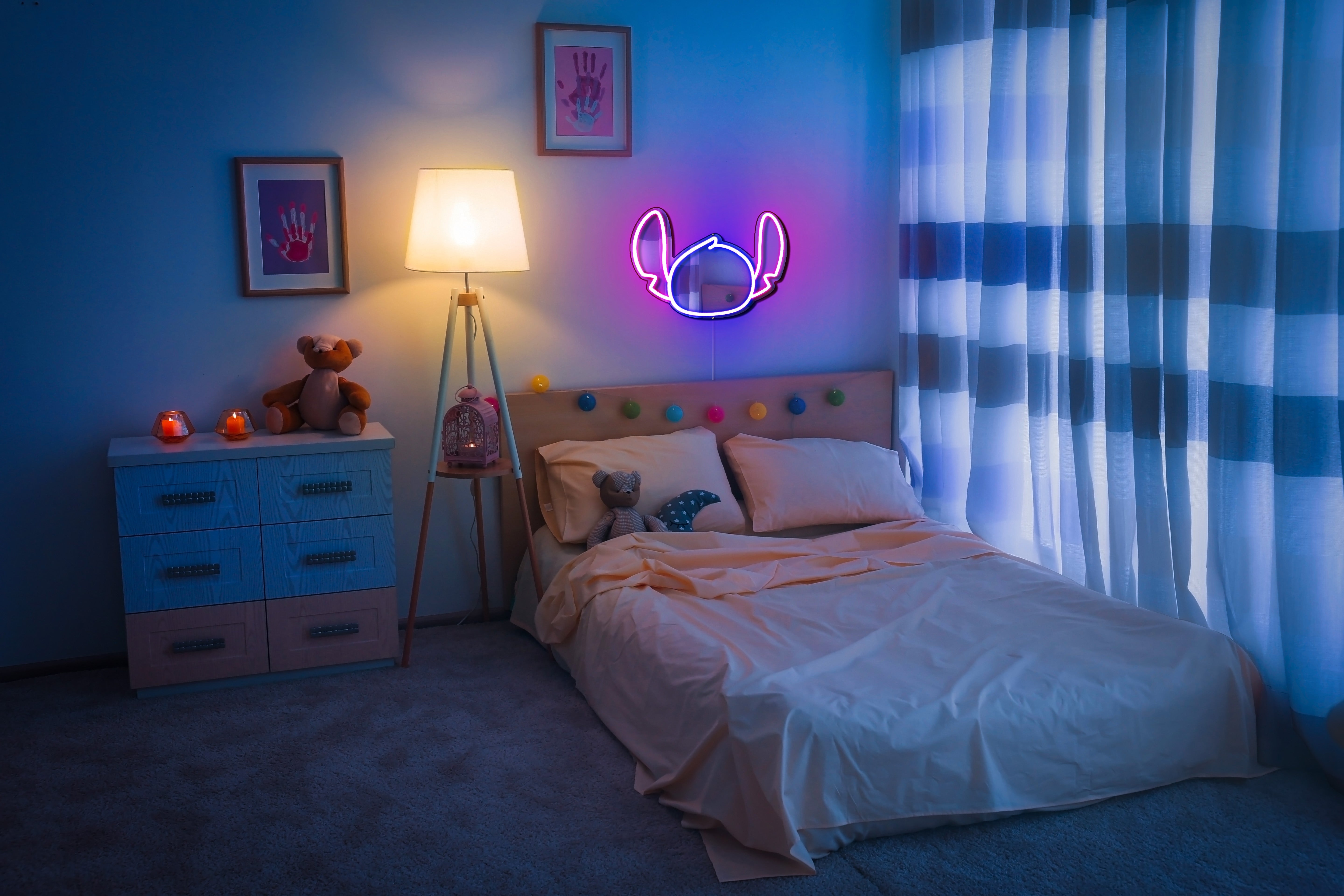 Stitch Light Up Makeup Mirror Sign