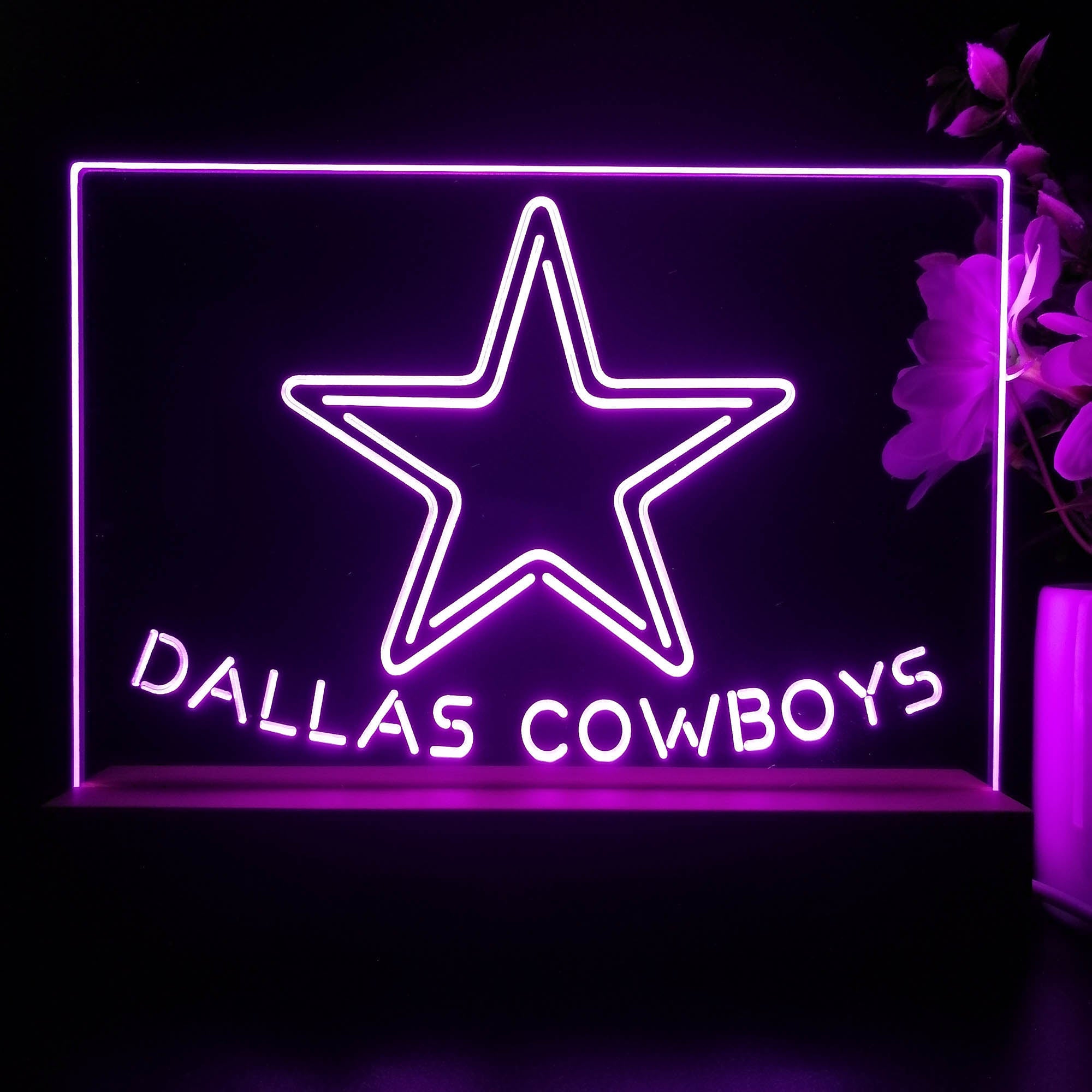 Dallas Cowboys Neon Sign Pub Bar Lamp