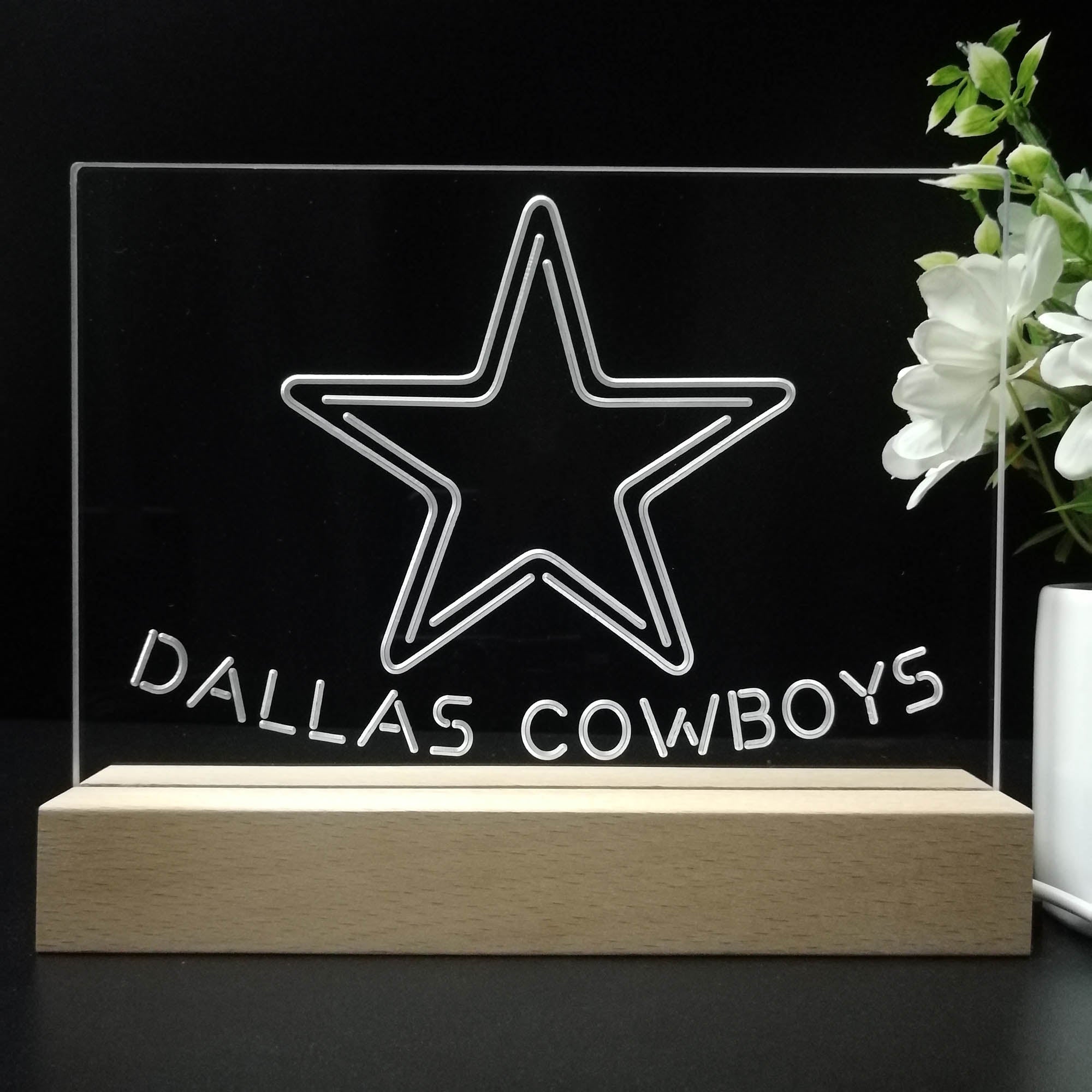 Dallas Cowboys Neon Sign Pub Bar Lamp