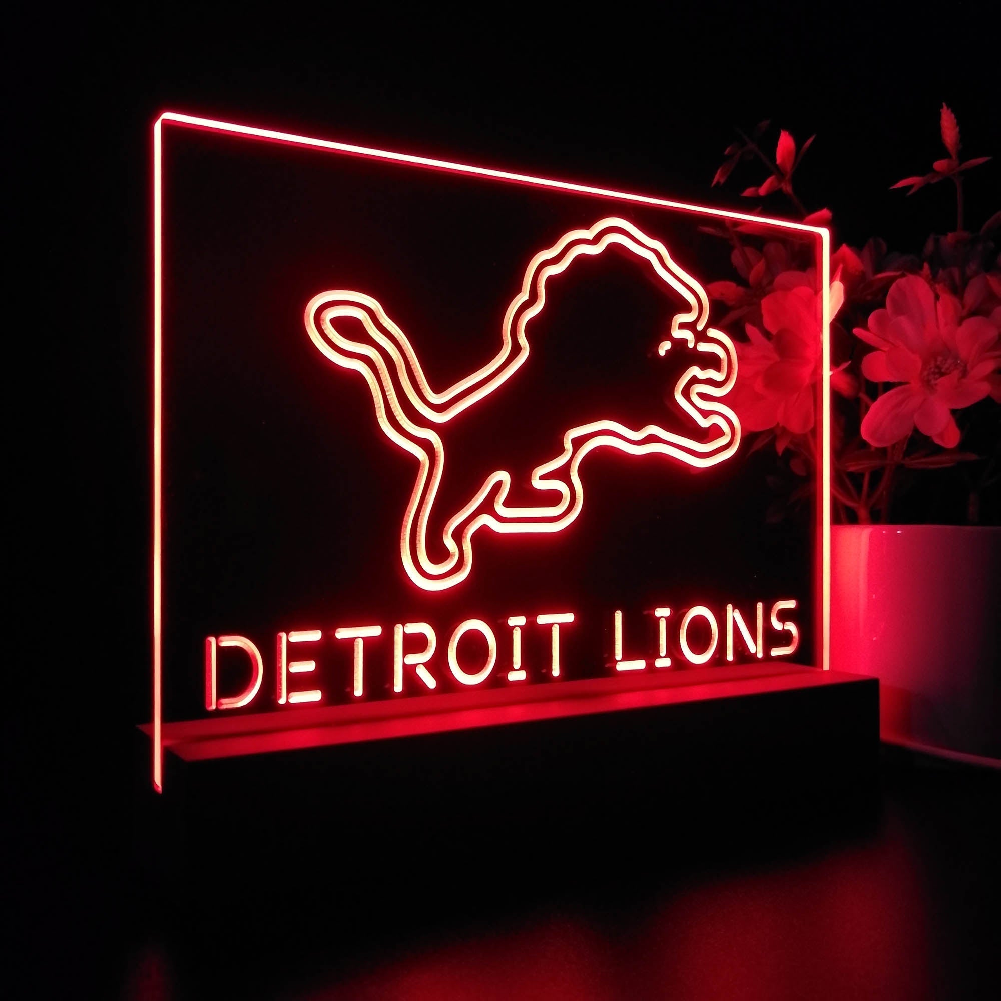 Detroit Lions  Neon Sign Pub Bar Lamp