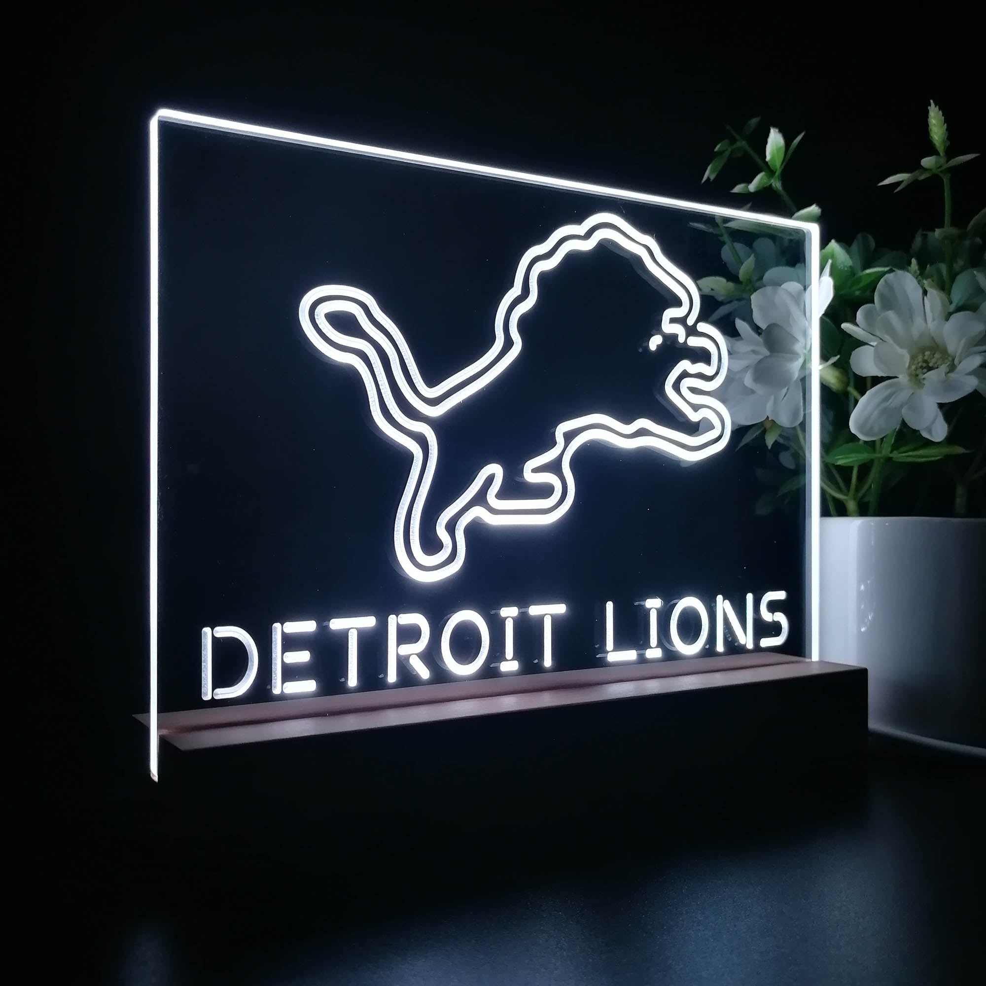 Detroit Lions  Neon Sign Pub Bar Lamp