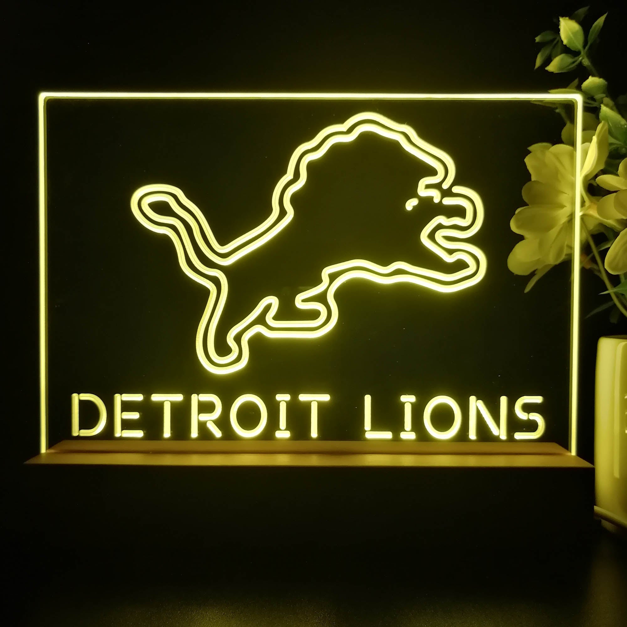 Detroit Lions  Neon Sign Pub Bar Lamp