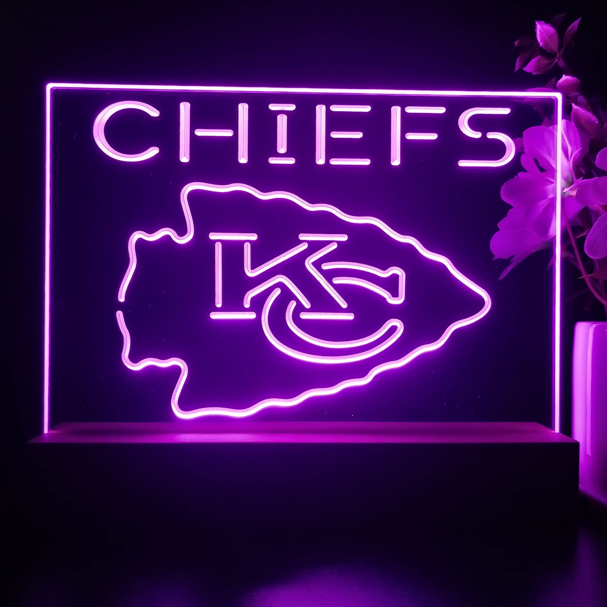 Kansas City Chiefs  Led Light Sign Pub Bar Lamp