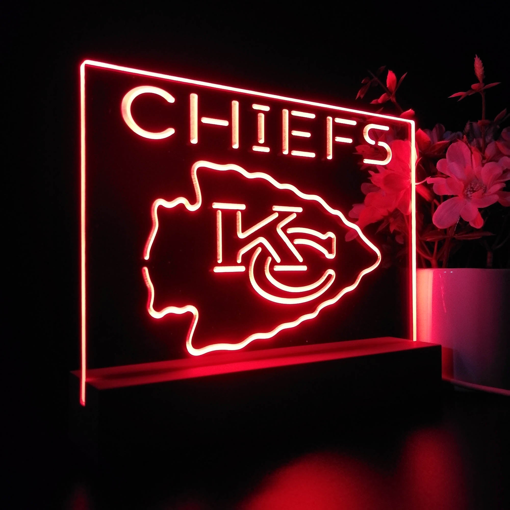 Kansas City Chiefs  Led Light Sign Pub Bar Lamp