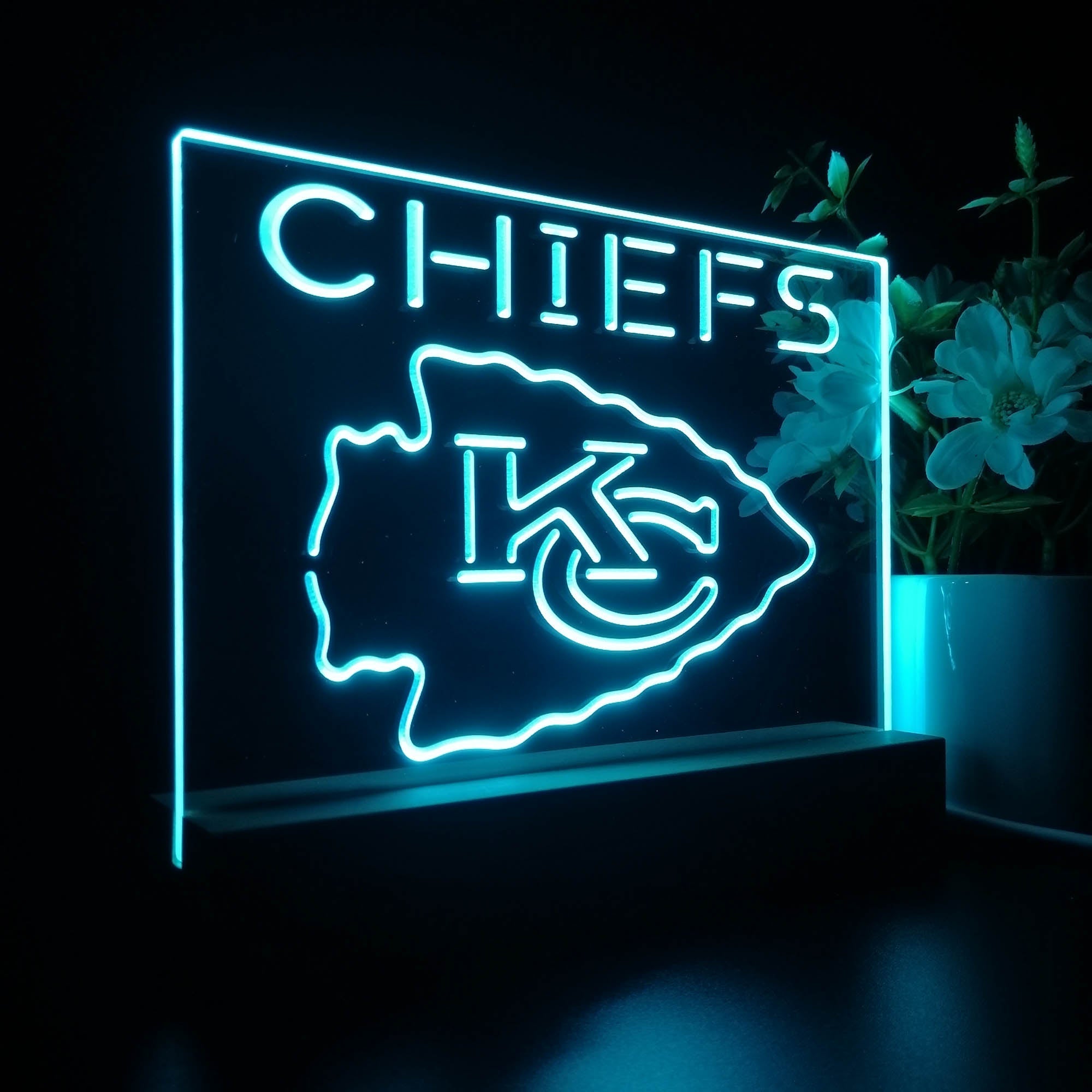 Kansas City Chiefs  Led Light Sign Pub Bar Lamp