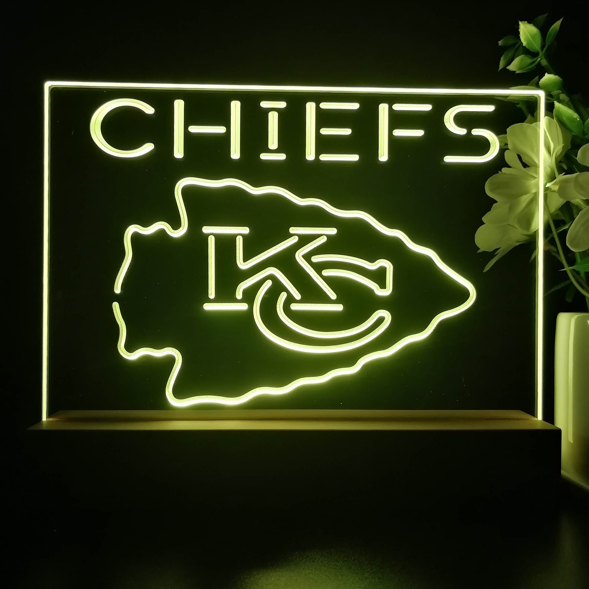 Kansas City Chiefs  Led Light Sign Pub Bar Lamp