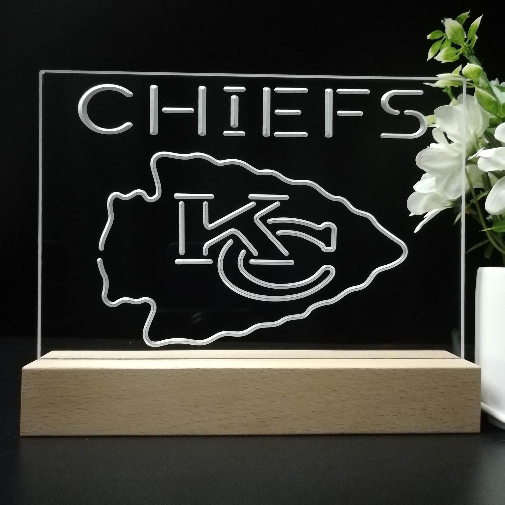 Kansas City Chiefs  Led Light Sign Pub Bar Lamp