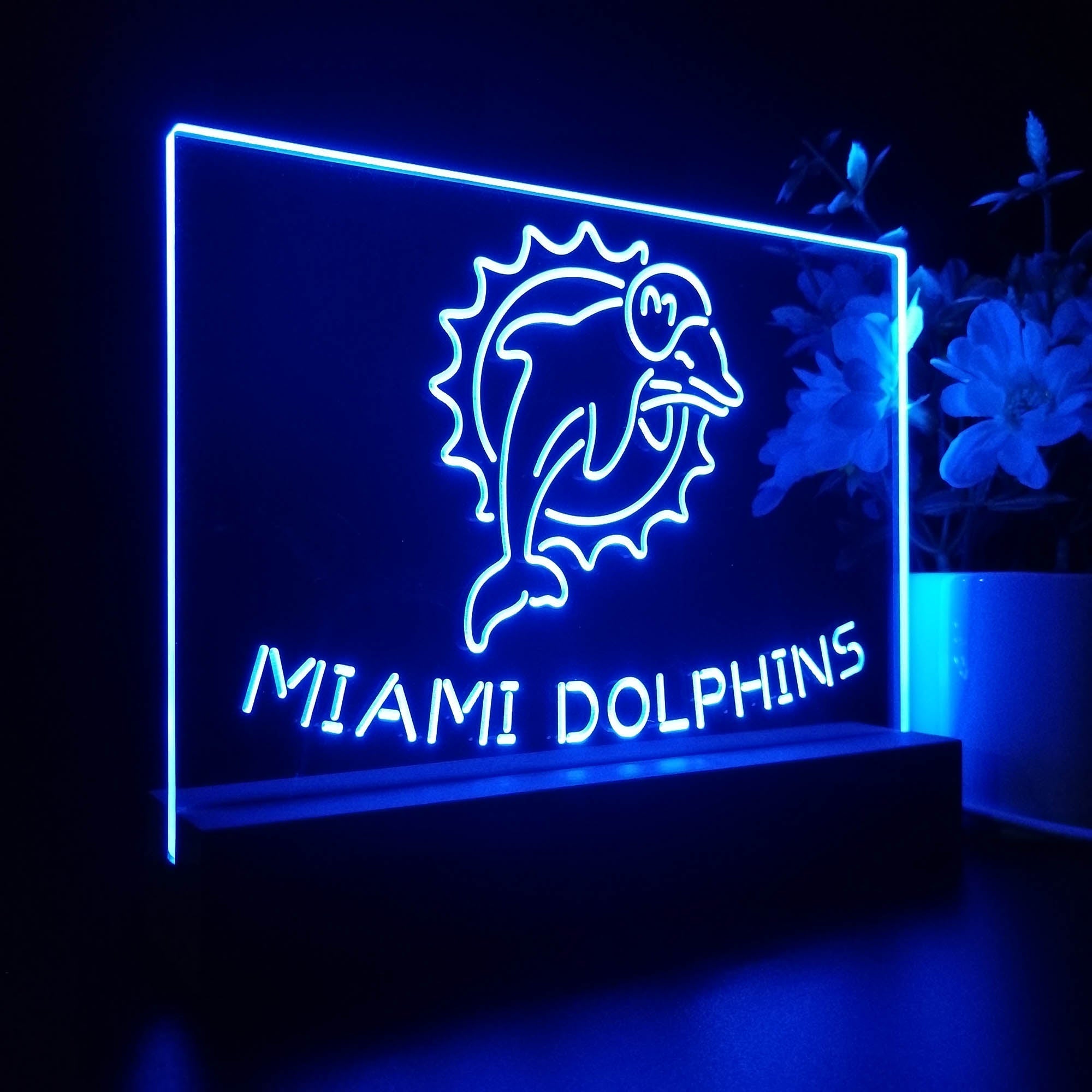 Miami Dolphins Led Light Sign Pub Bar Lamp