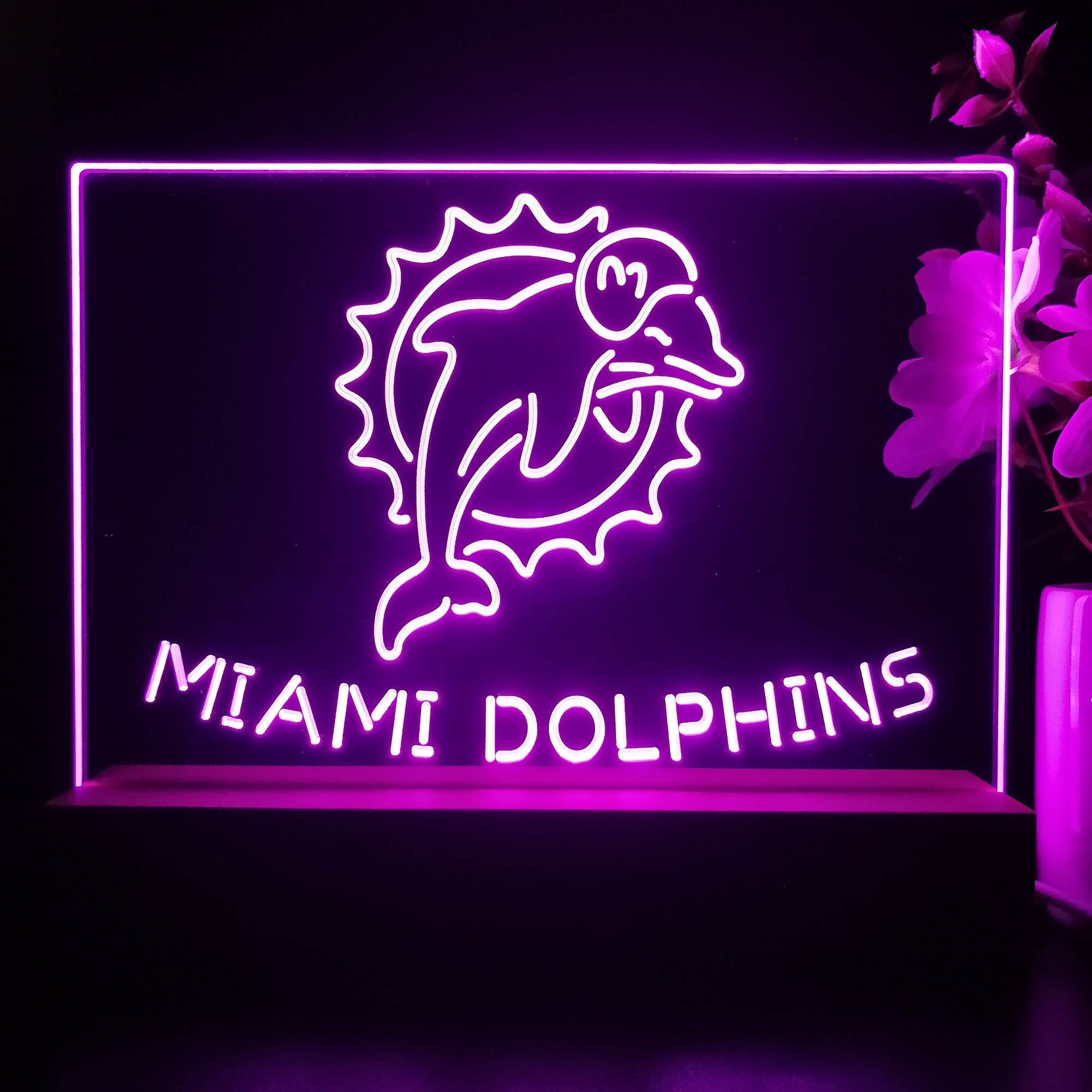 Miami Dolphins Led Light Sign Pub Bar Lamp