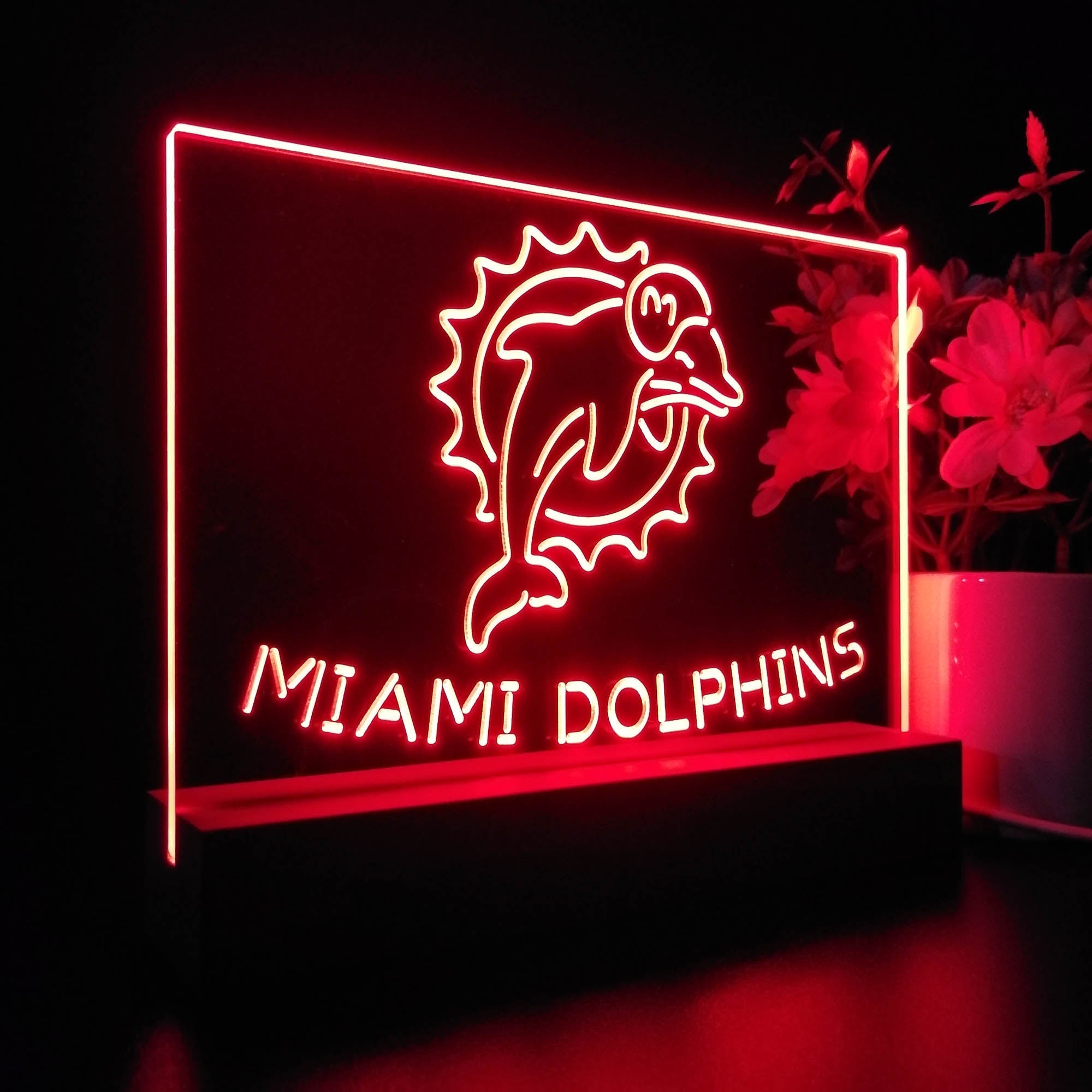 Miami Dolphins Led Light Sign Pub Bar Lamp