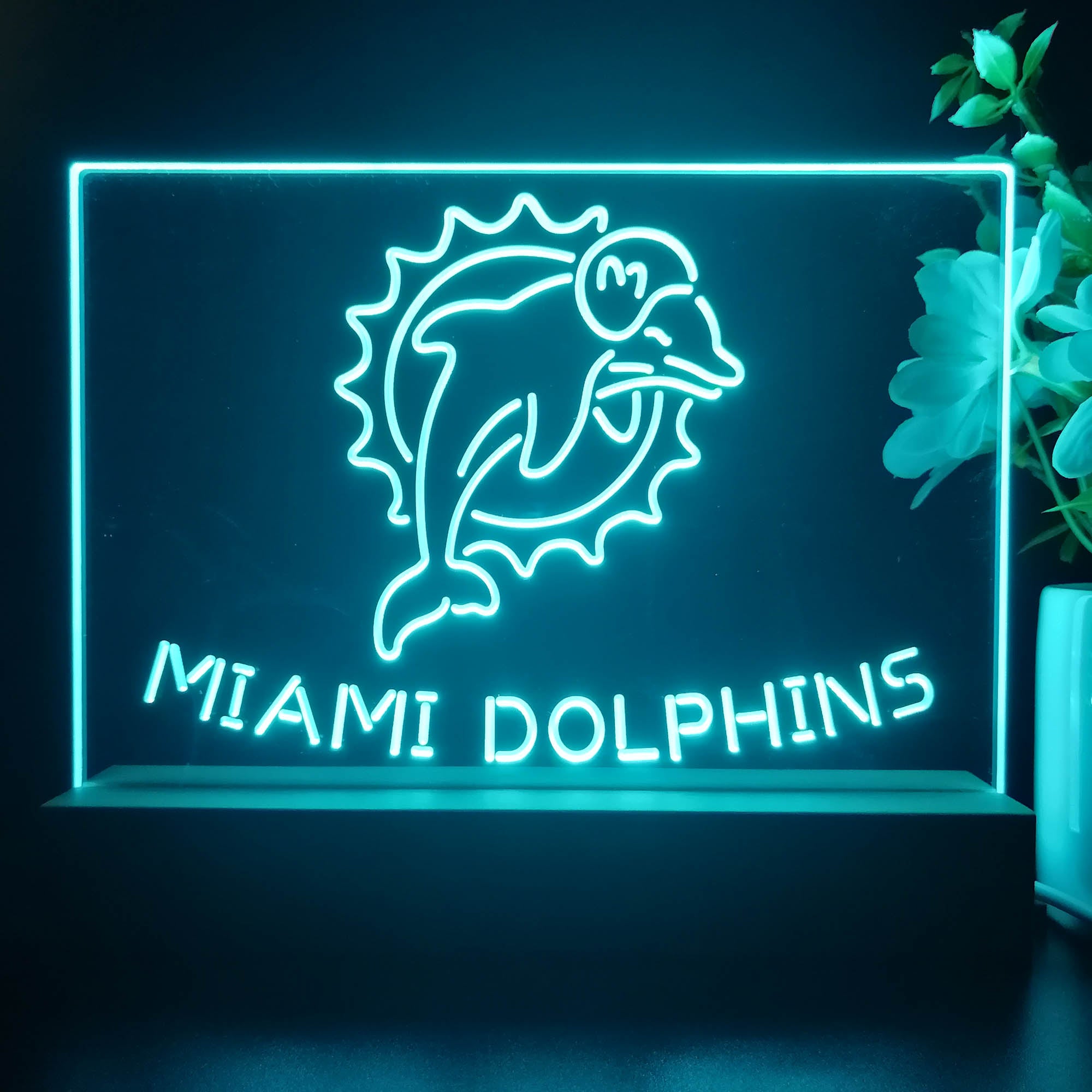 Miami Dolphins Led Light Sign Pub Bar Lamp