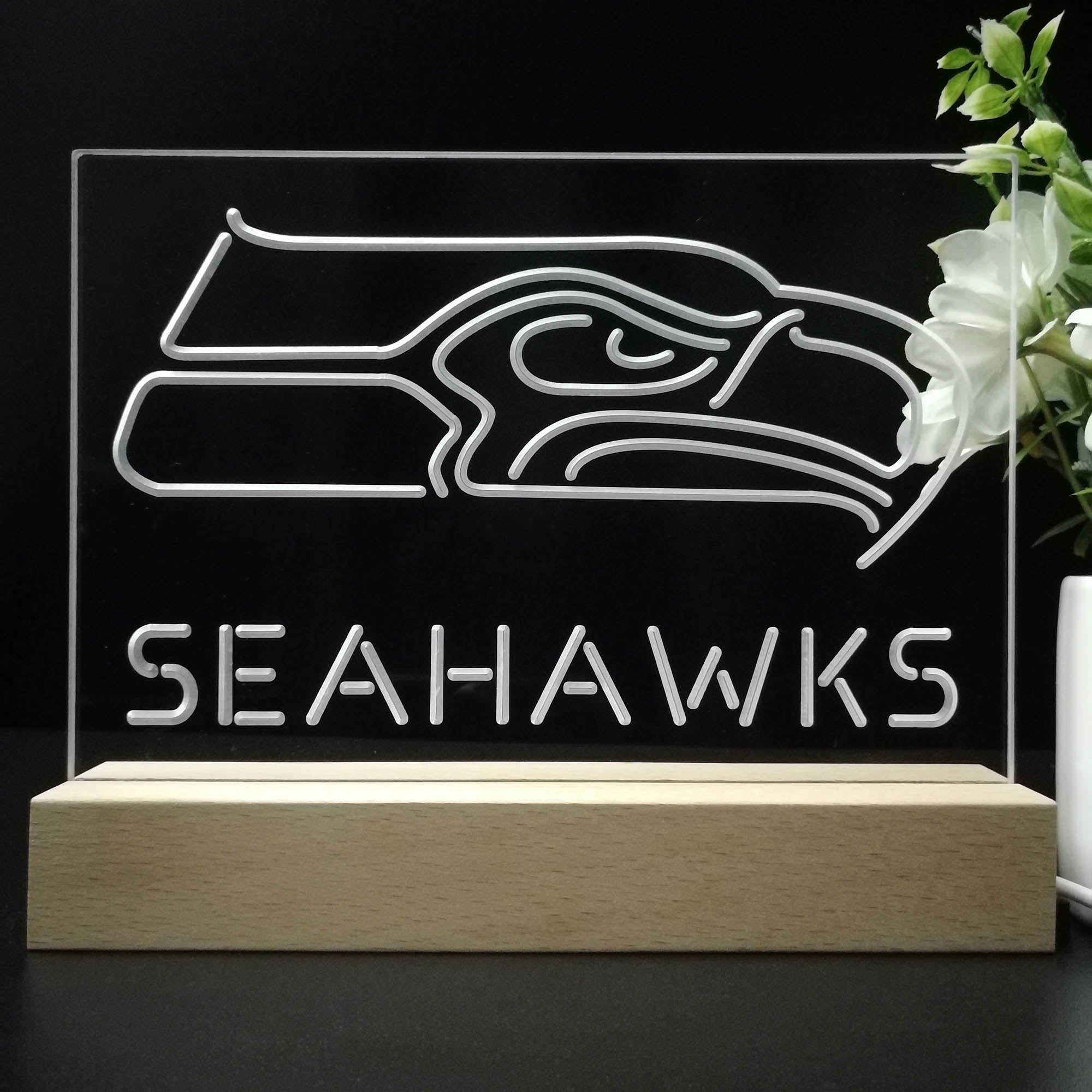 Seattle Seahawks Neon Sign Pub Bar Lamp