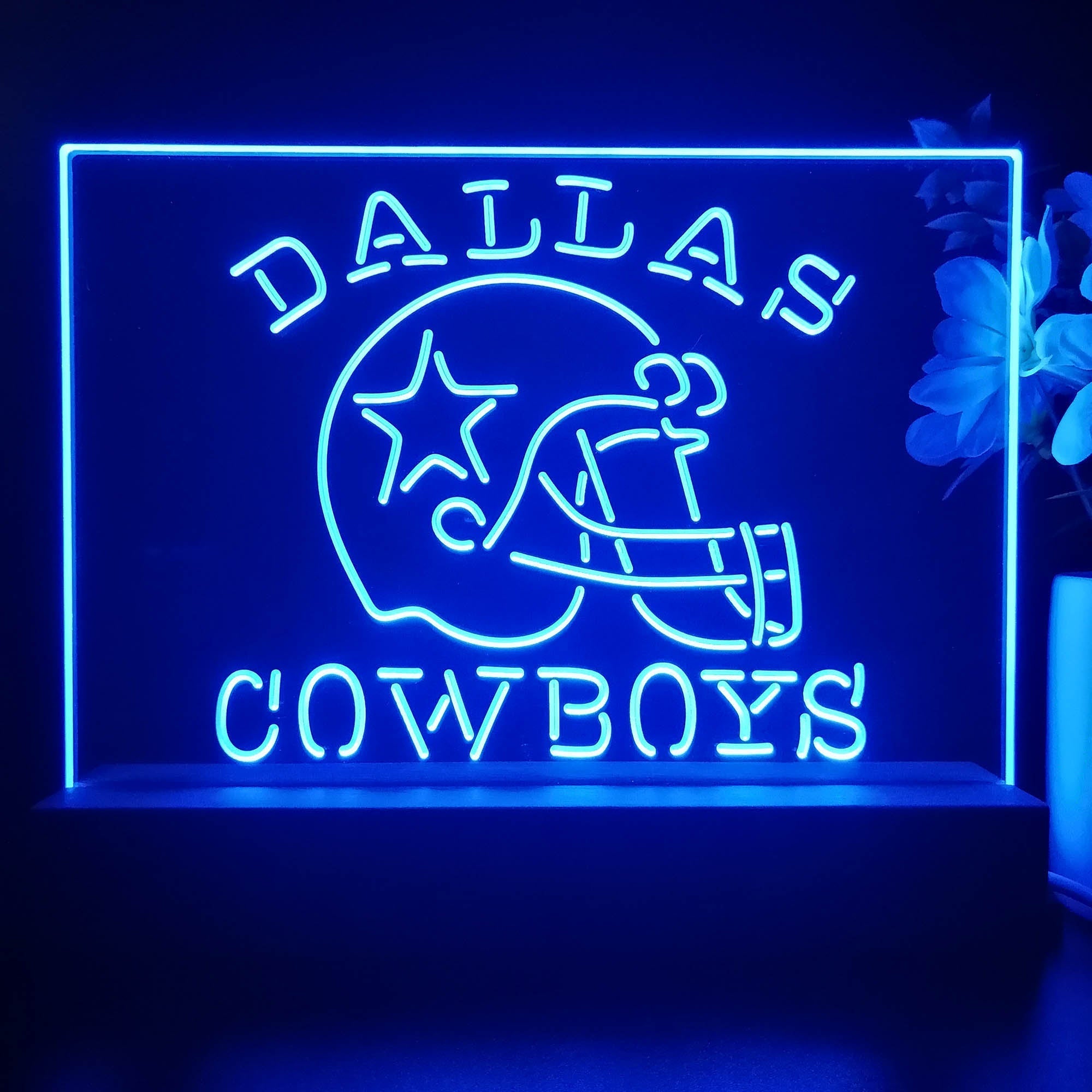 Dallas Cowboys 3D Night Light Desk Lamp Table Decoration