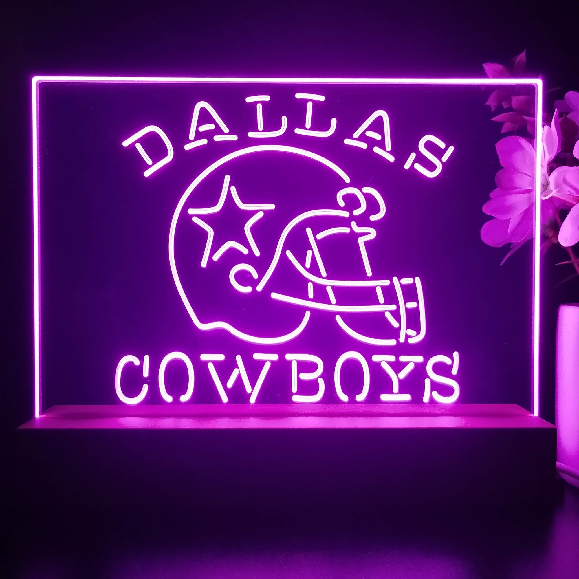 Dallas Cowboys 3D Night Light Desk Lamp Table Decoration