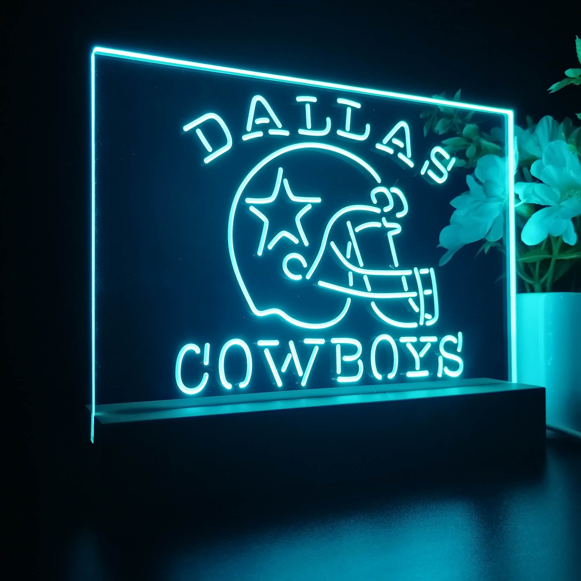 Dallas Cowboys 3D Night Light Desk Lamp Table Decoration