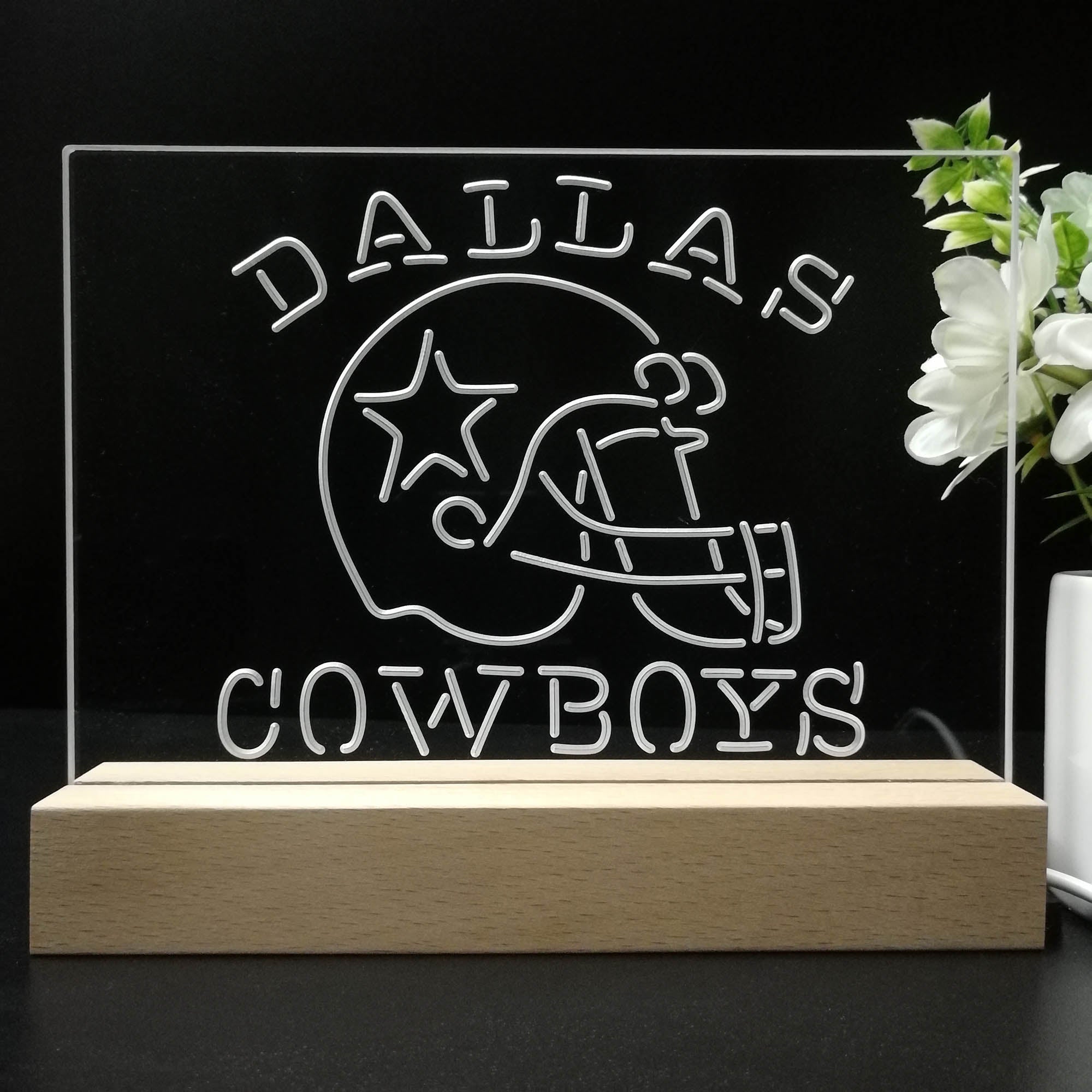 Dallas Cowboys 3D Night Light Desk Lamp Table Decoration