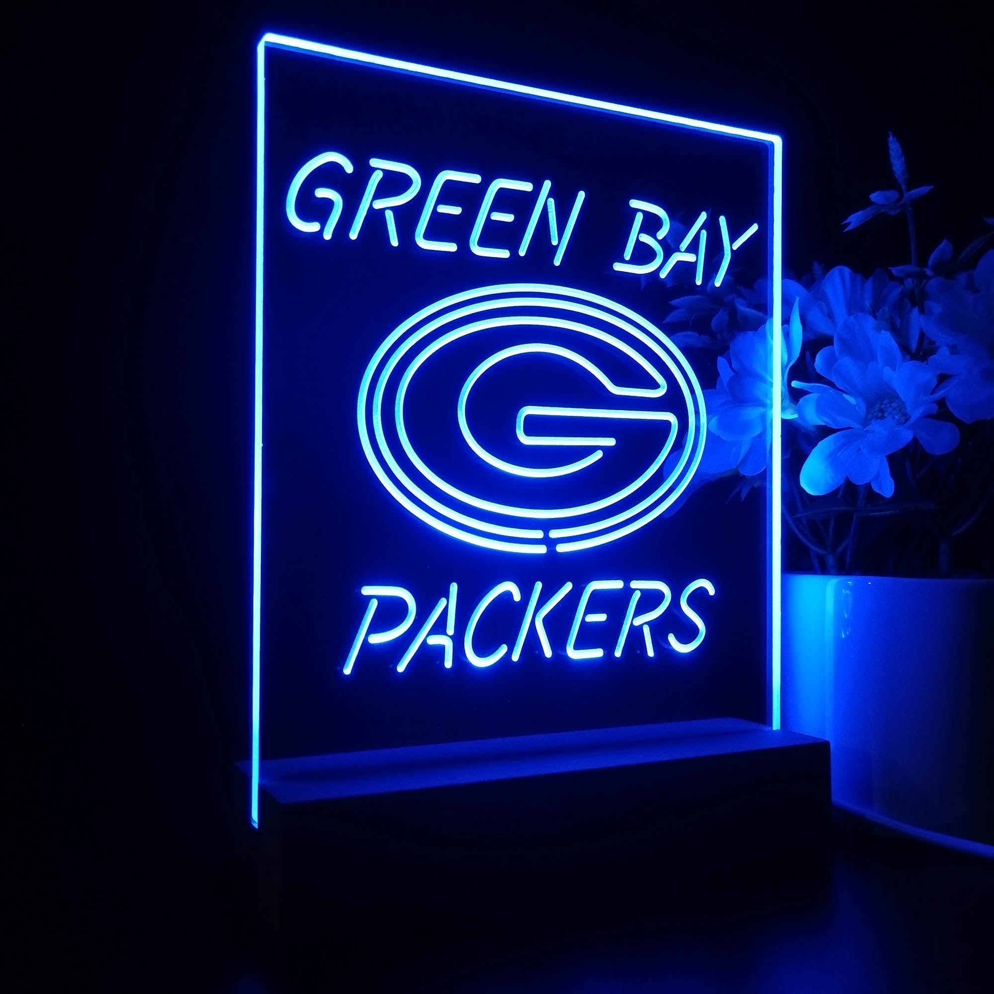 Green Bay Packers Led Light Sign Table Top Lamp