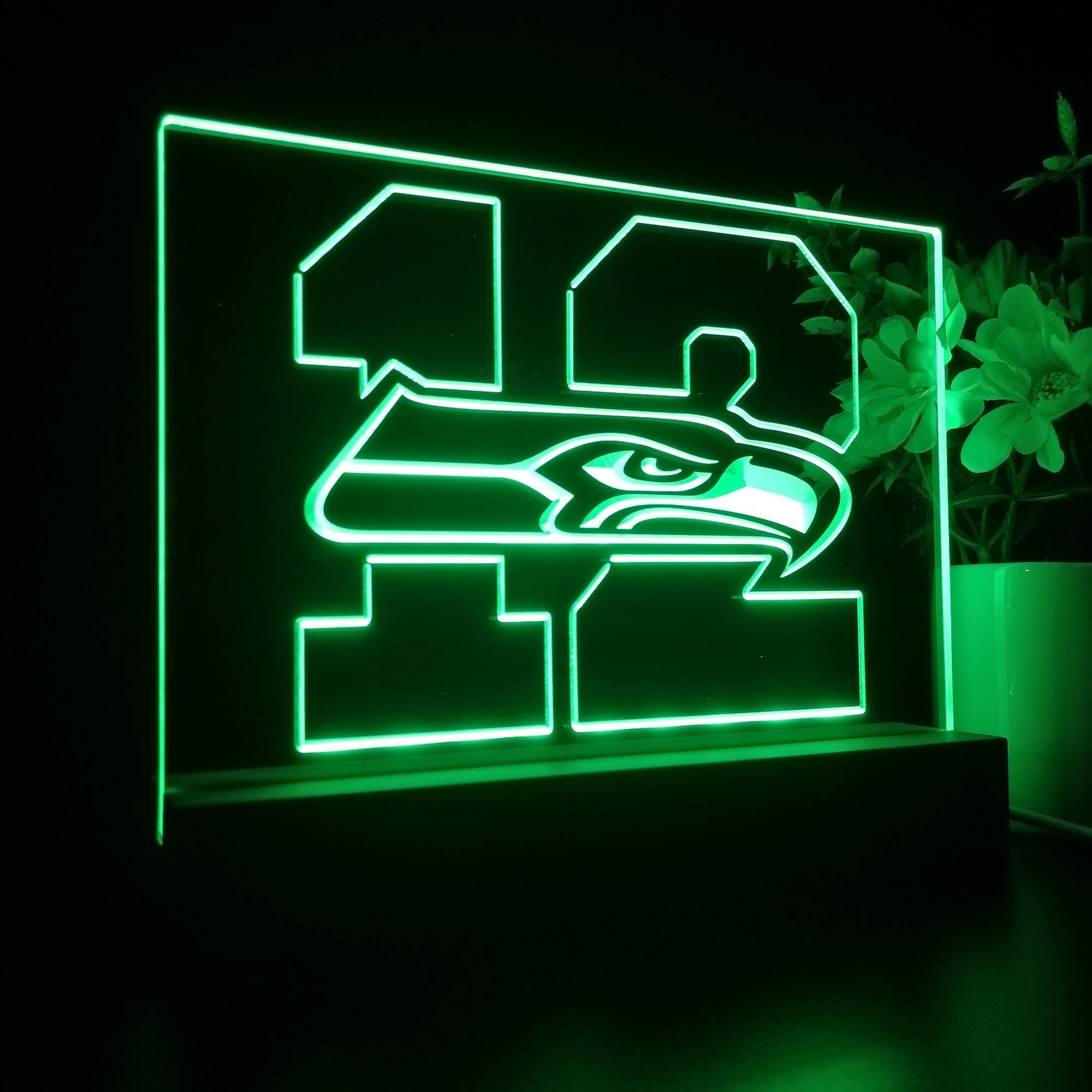 Seattle Seahawks 12th man 3D Illusion Night Light Desk Lamp