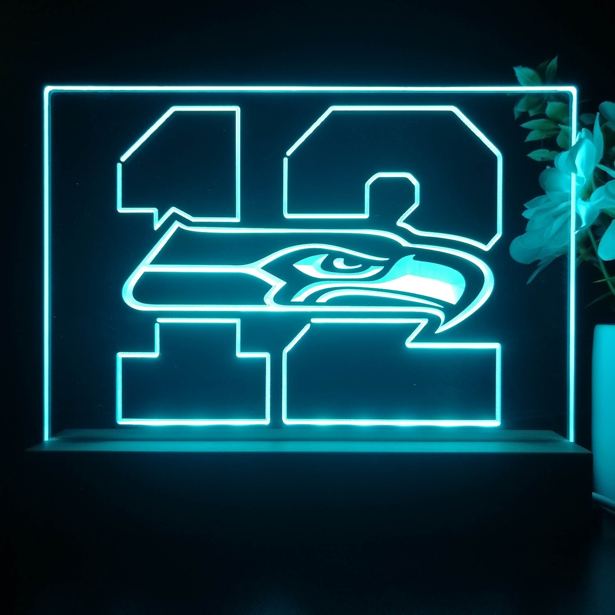 Seattle Seahawks 12th man 3D Illusion Night Light Desk Lamp