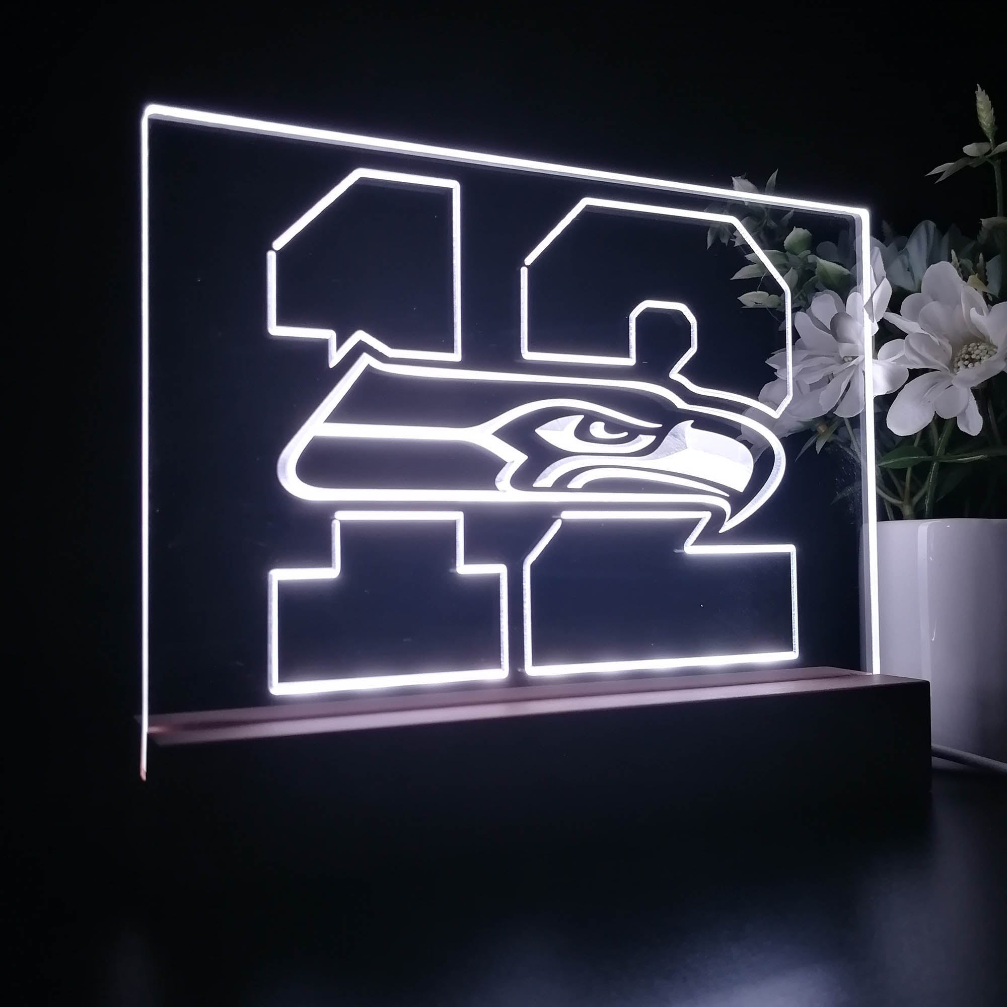 Seattle Seahawks 12th man 3D Illusion Night Light Desk Lamp