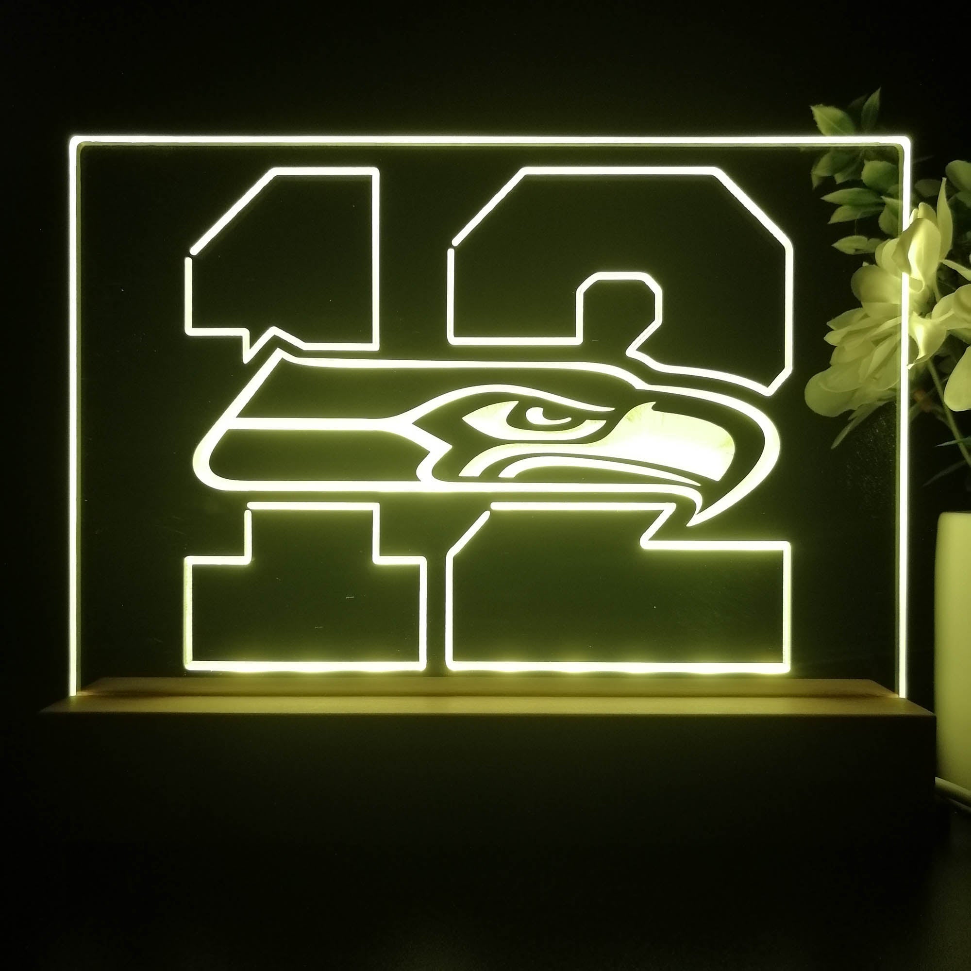 Seattle Seahawks 12th man 3D Illusion Night Light Desk Lamp