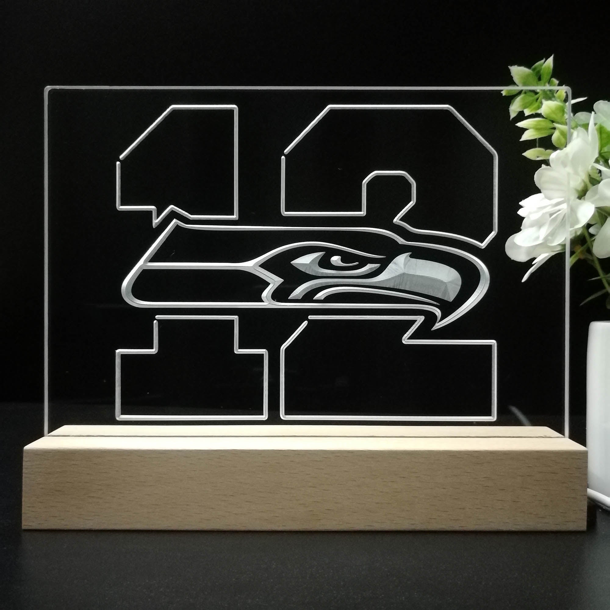 Seattle Seahawks 12th man 3D Illusion Night Light Desk Lamp