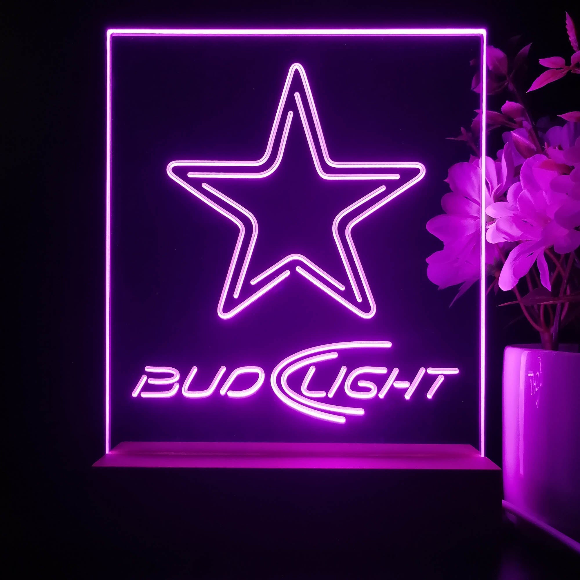 Dallas Cowboys Night Light Neon Pub Bar Lamp