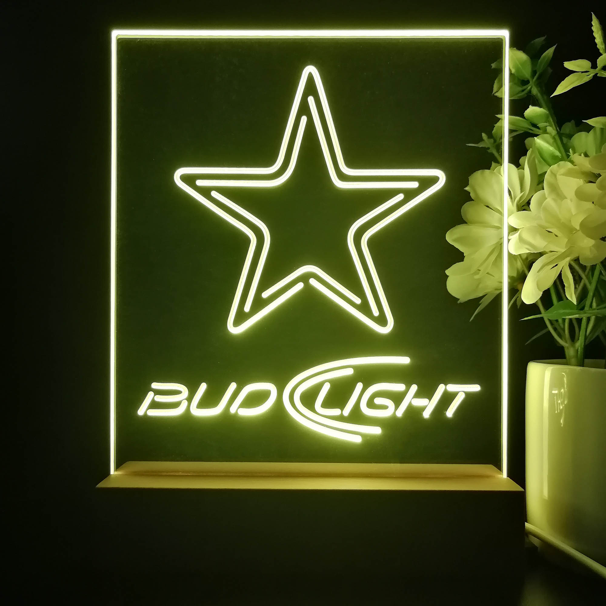 Dallas Cowboys Night Light Neon Pub Bar Lamp