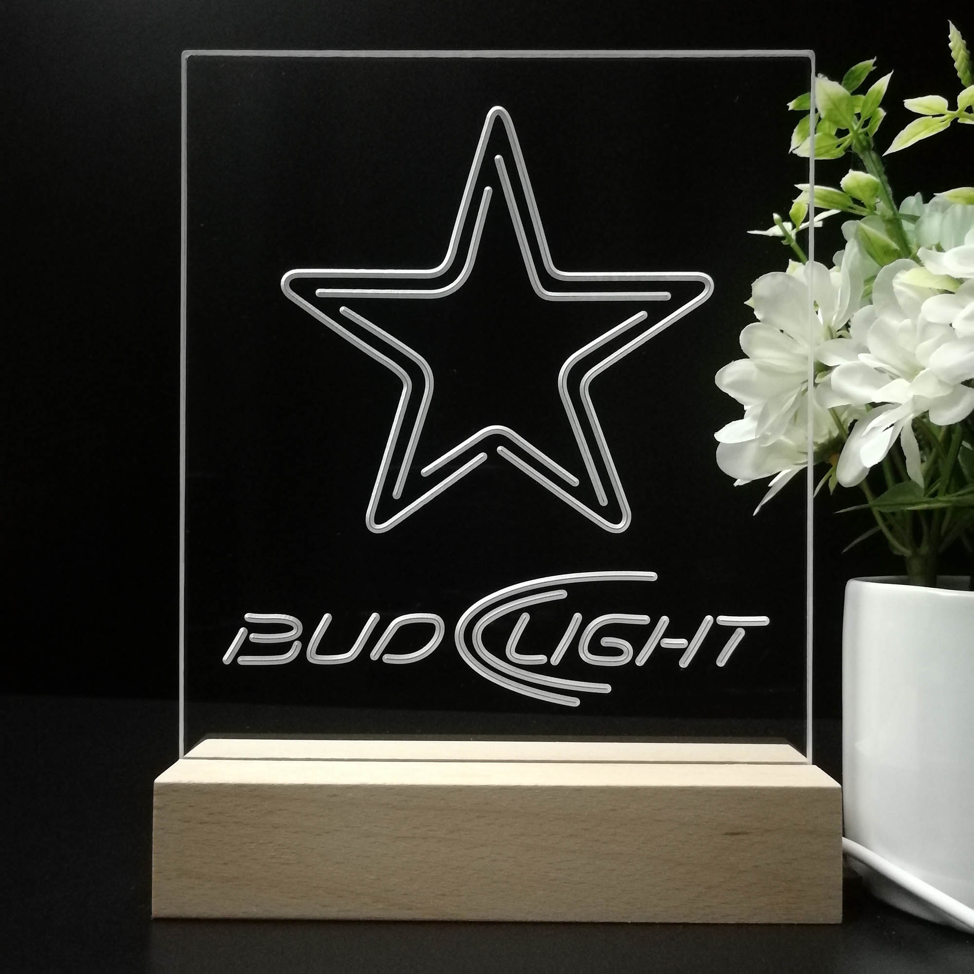 Dallas Cowboys Night Light Neon Pub Bar Lamp