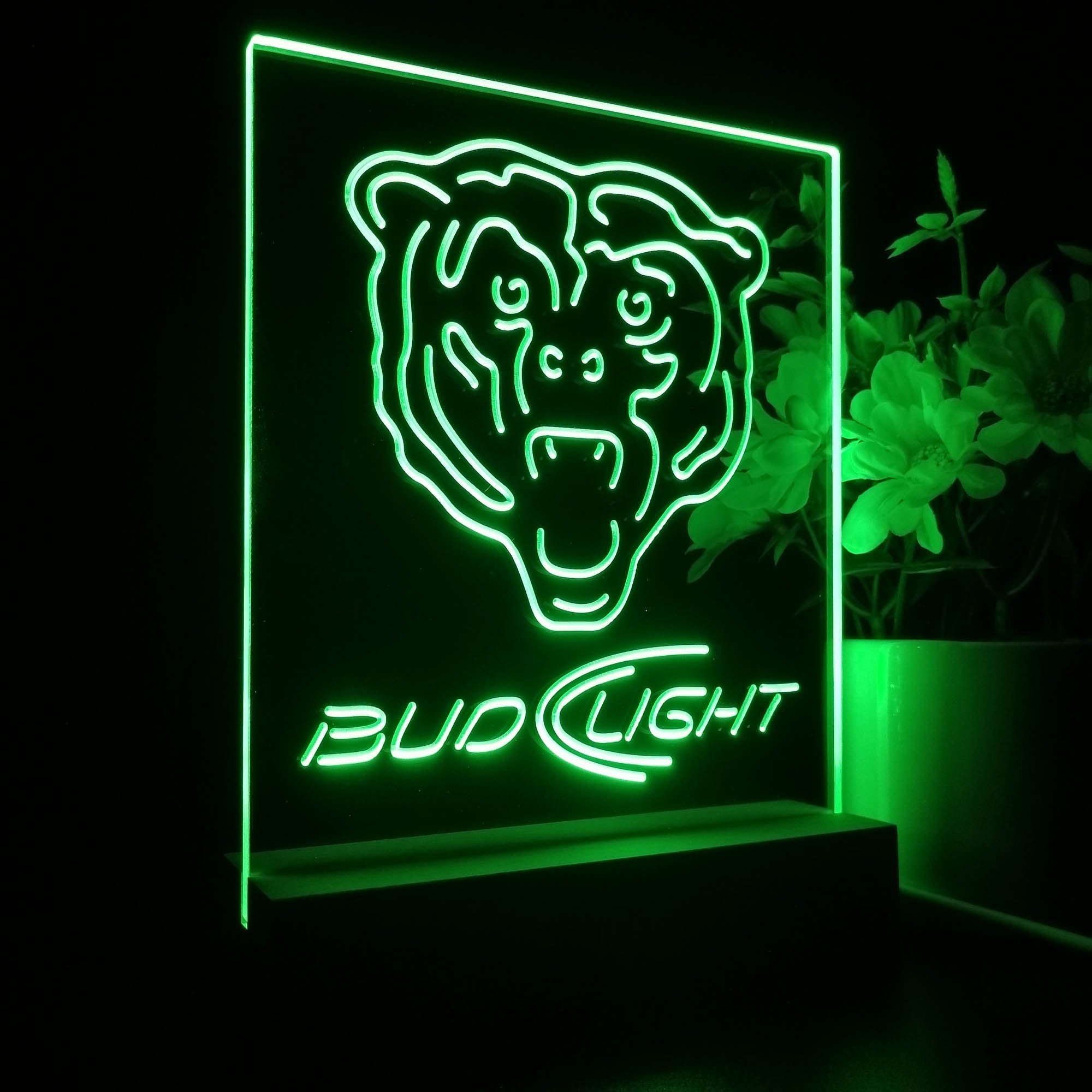 Chicago Bears Night Light Neon Pub Bar Lamp