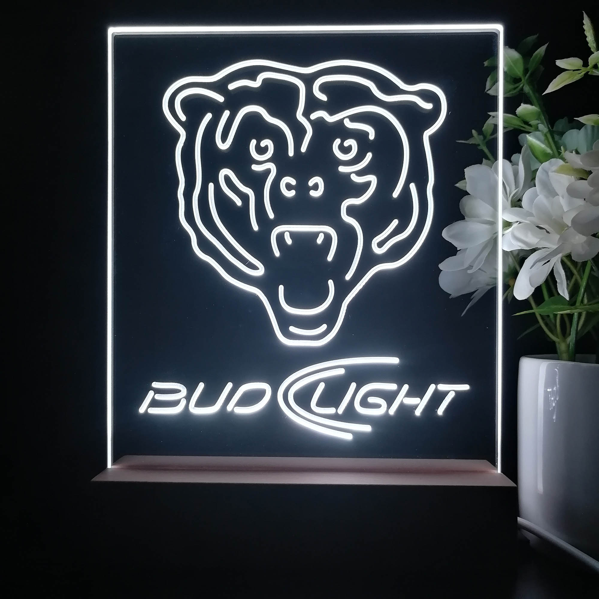 Chicago Bears Night Light Neon Pub Bar Lamp