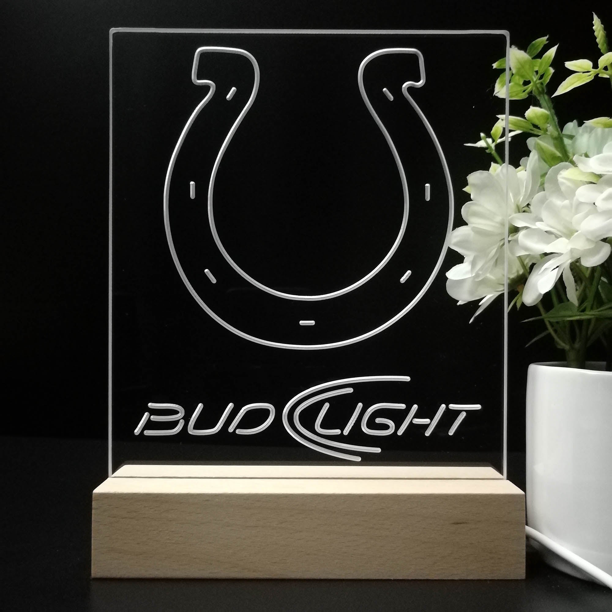 Indianapolis Colts Night Light Neon Pub Bar Lamp