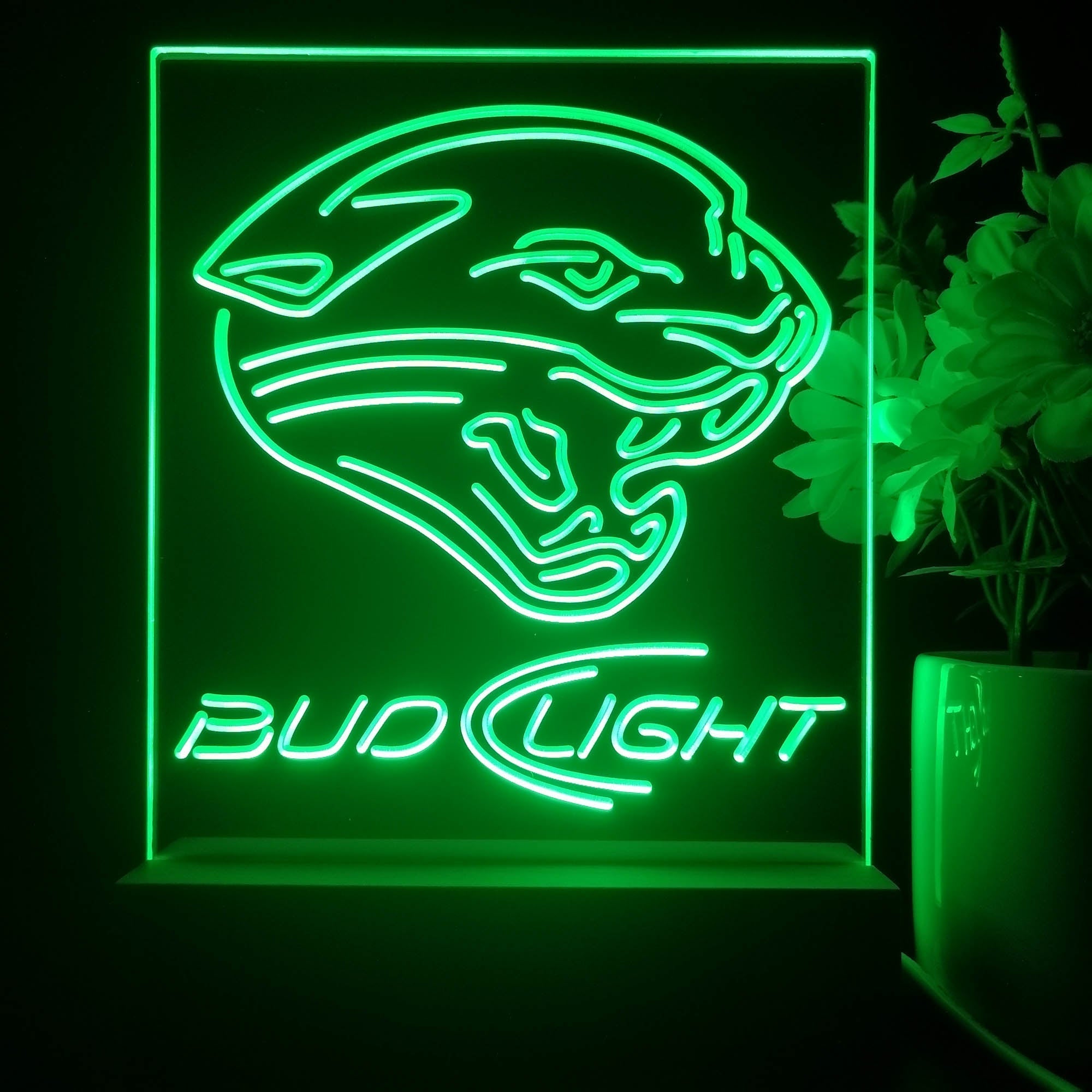 Bud Light Jacksonville Jaguars 3D Illusion Night Light Table Lamp