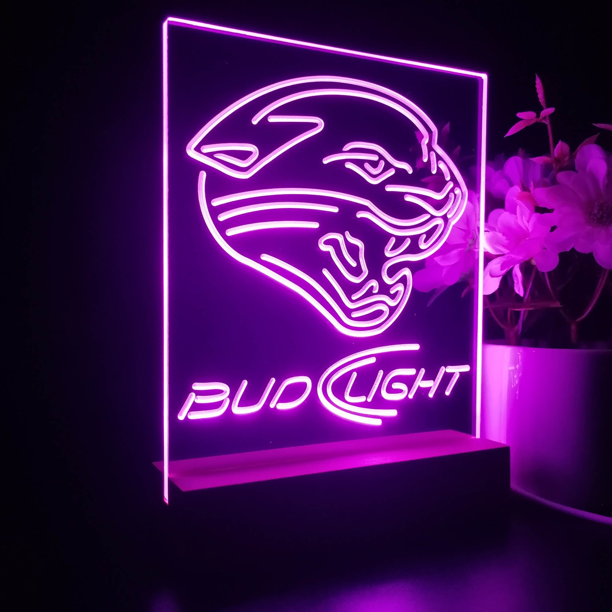 Bud Light Jacksonville Jaguars 3D Illusion Night Light Table Lamp