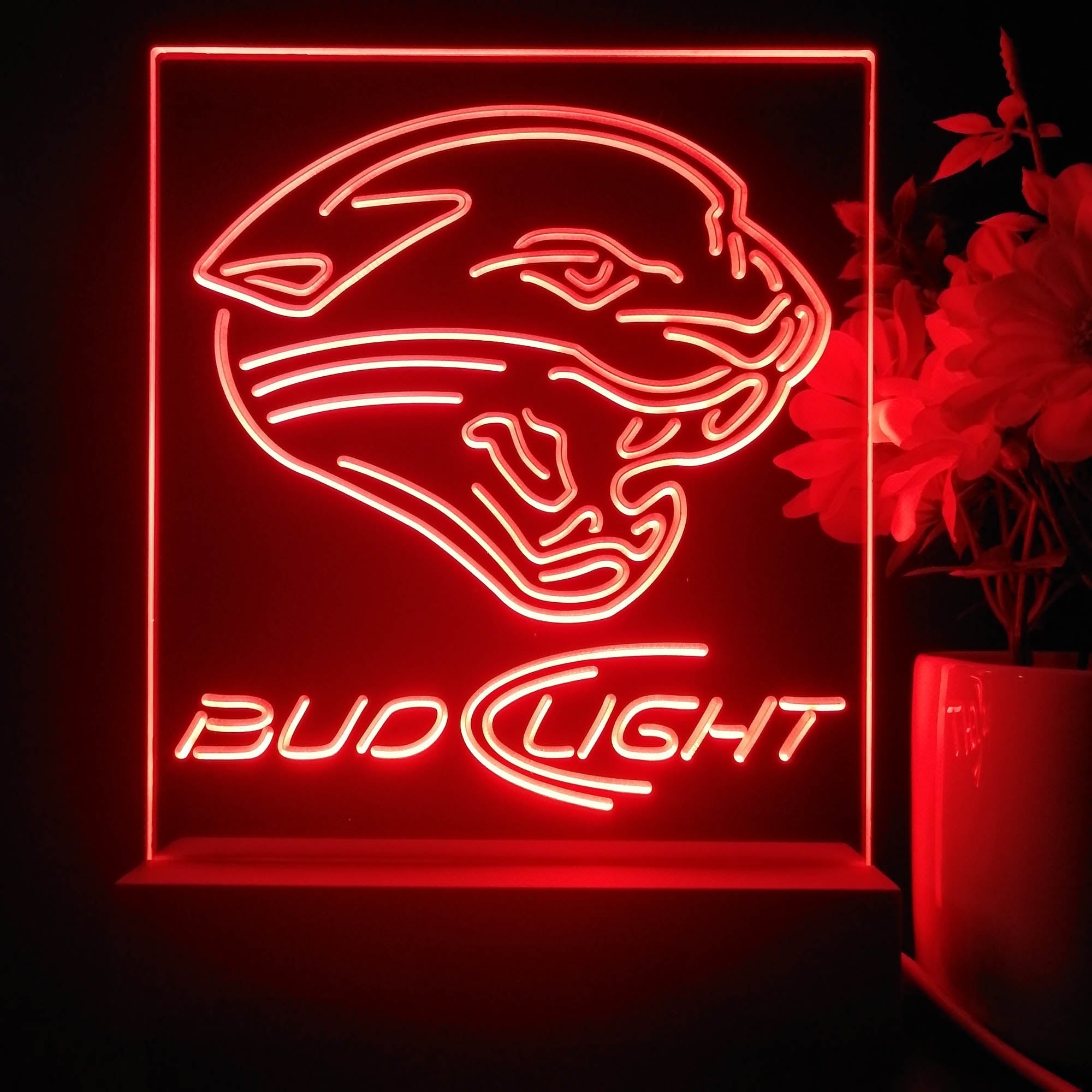 Bud Light Jacksonville Jaguars 3D Illusion Night Light Table Lamp