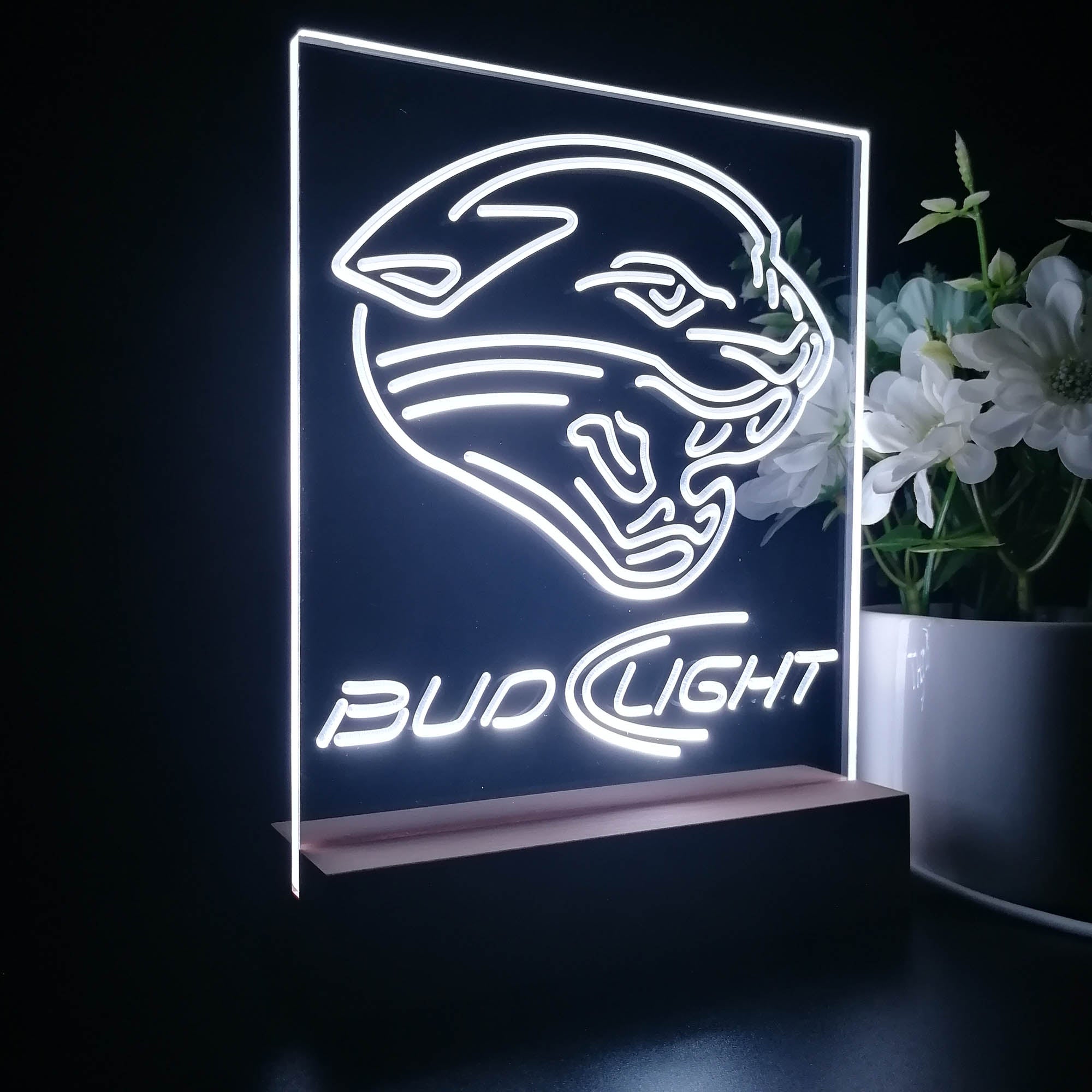 Bud Light Jacksonville Jaguars 3D Illusion Night Light Table Lamp