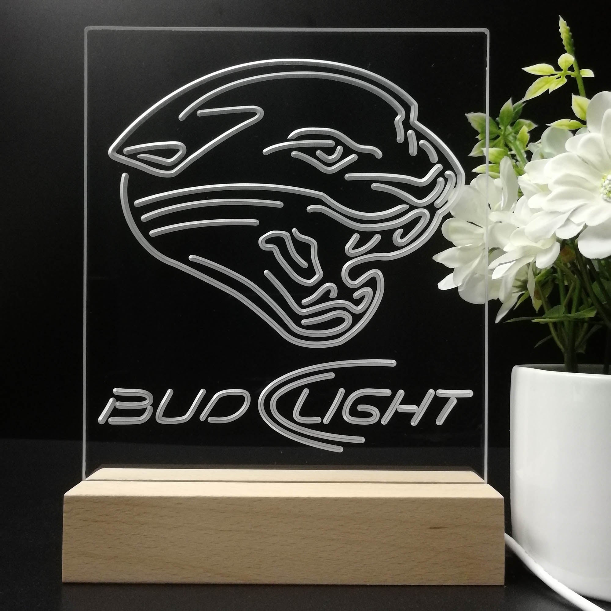 Bud Light Jacksonville Jaguars 3D Illusion Night Light Table Lamp