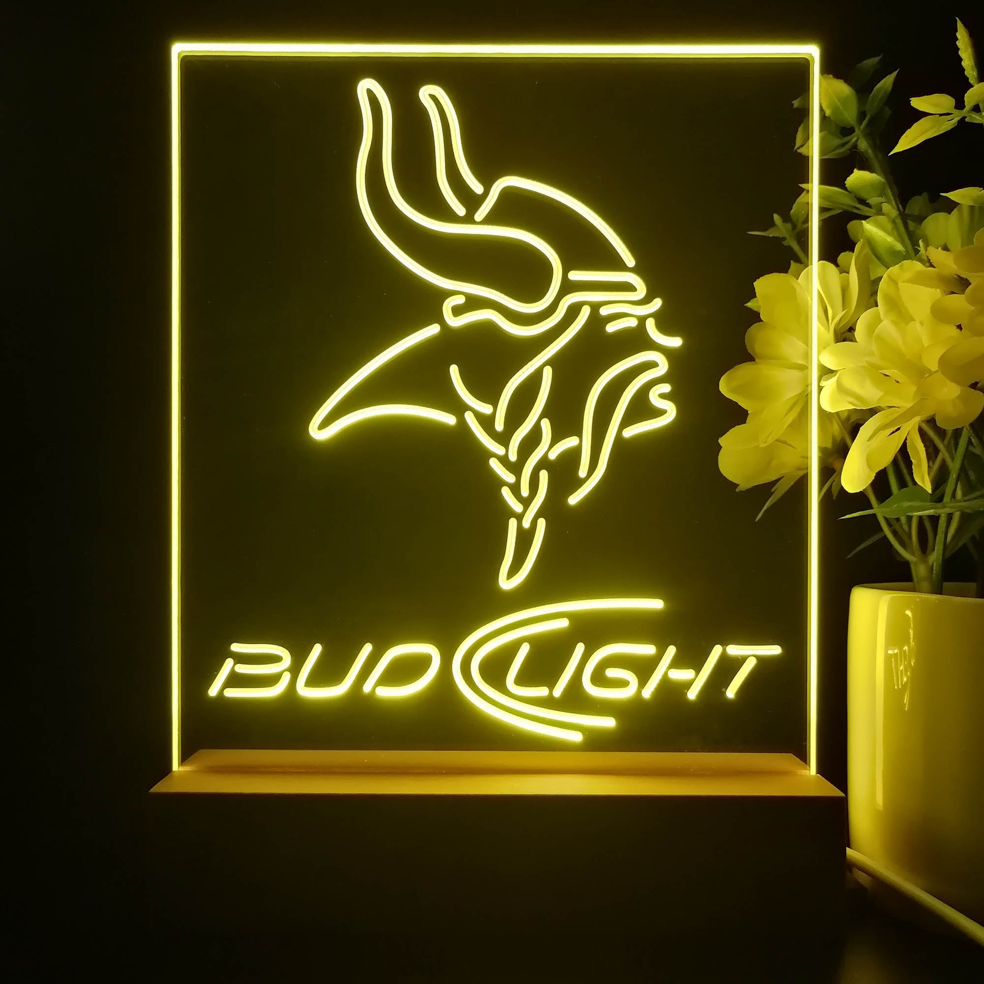 Minnesota Vikings Night Light Neon Pub Bar Lamp